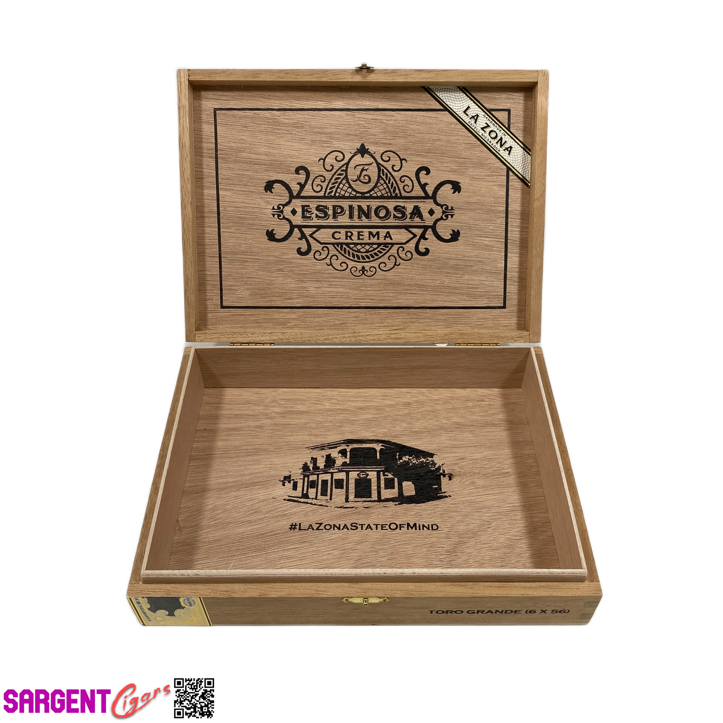 Espinosa Crema Toro Grande Empty Wooden Cigar Box 9.5x7x2