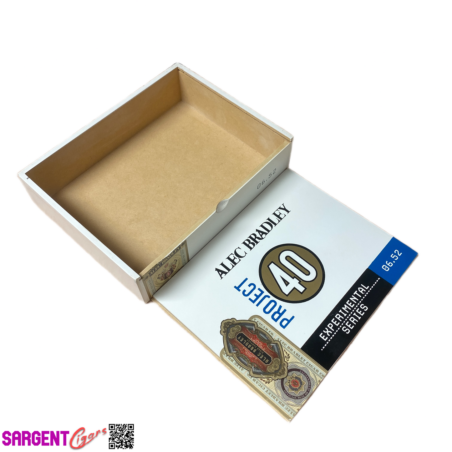 Alec Bradley Project 40 Toro Empty Wooden Cigar Box 8.5x6.75x2