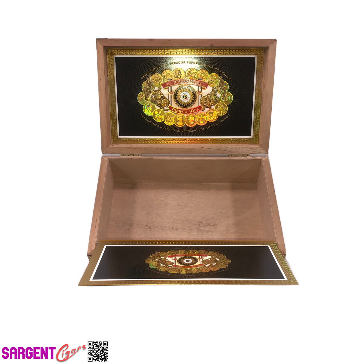Perdomo 30th Connecticut Robusto Empty Wooden Cigar Box 9.5x6.25x2.75