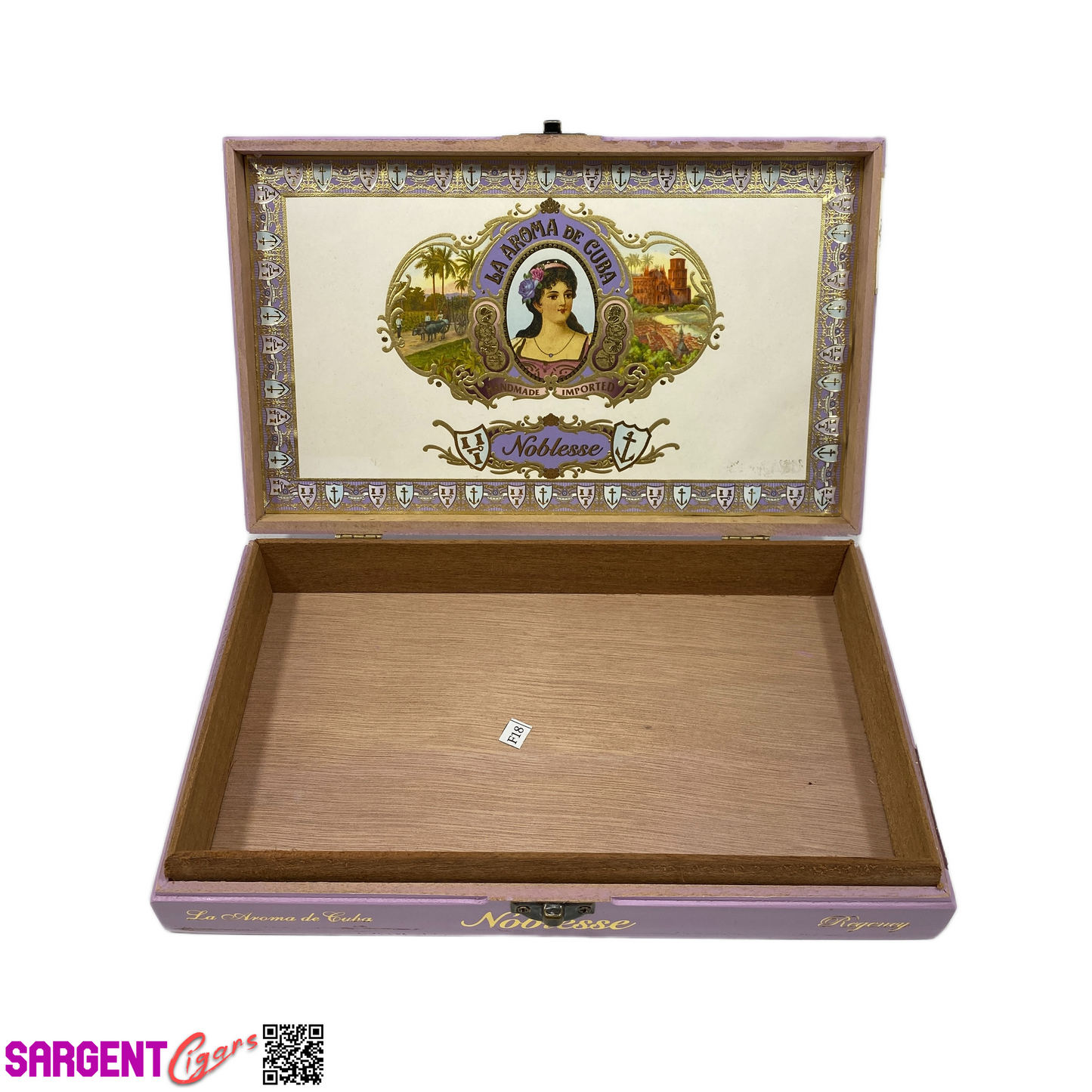 La Aroma Noblesse Regency Empty Wooden Cigar Box 10.5x6.5x2