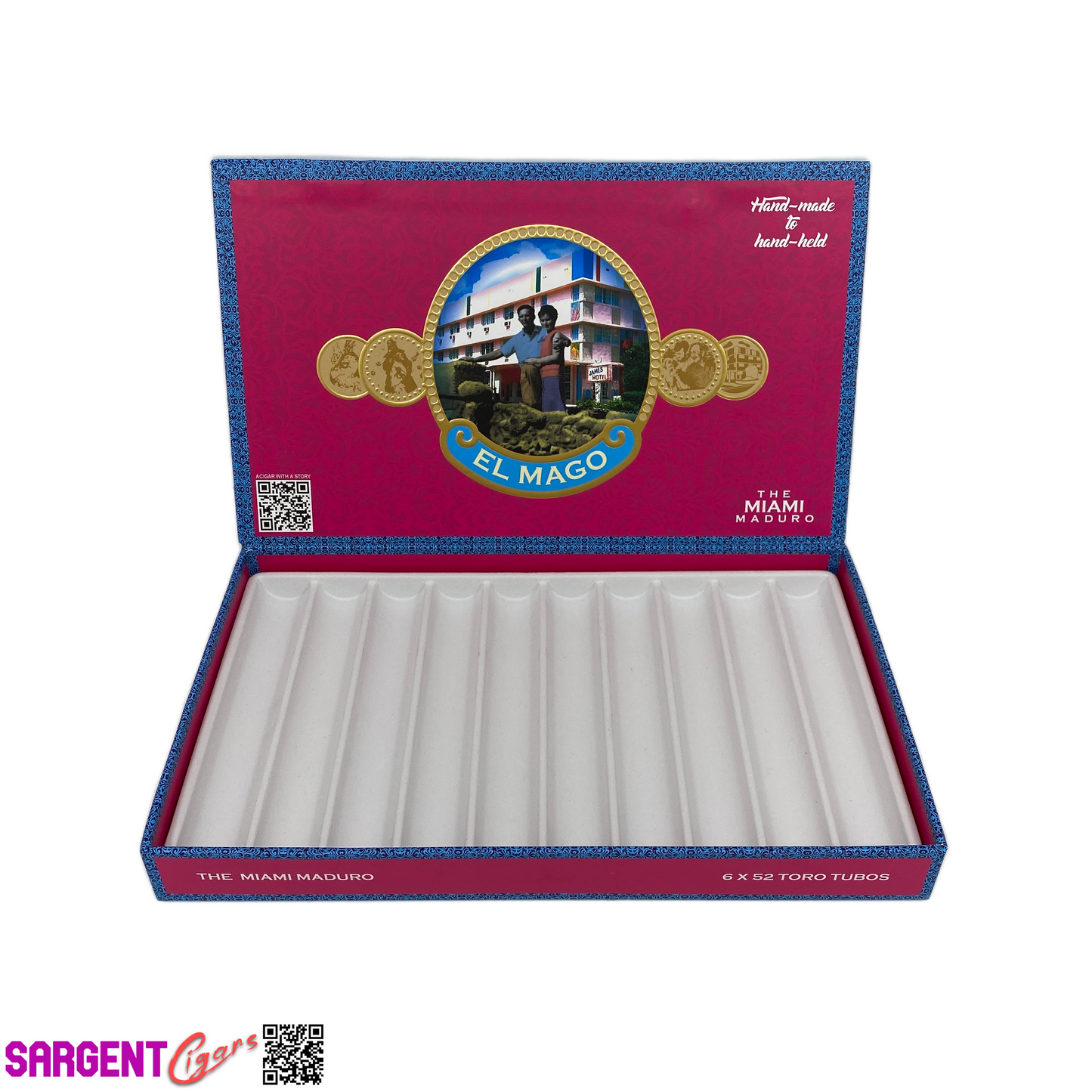 El Mago Miami Maduro Empty Cigar Box 11.5x7x1.25