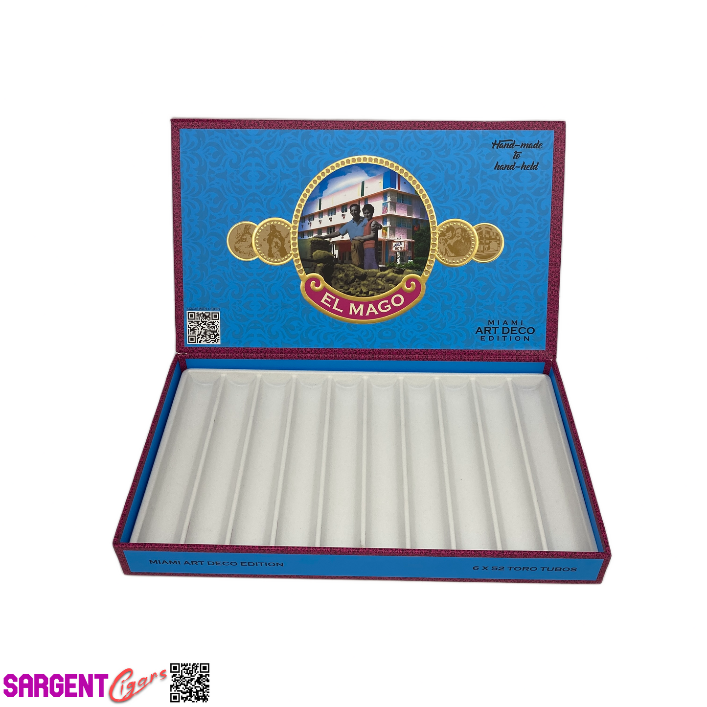 El Mago Miami Art Edition Empty Cigar Box 11.5x7x1.25