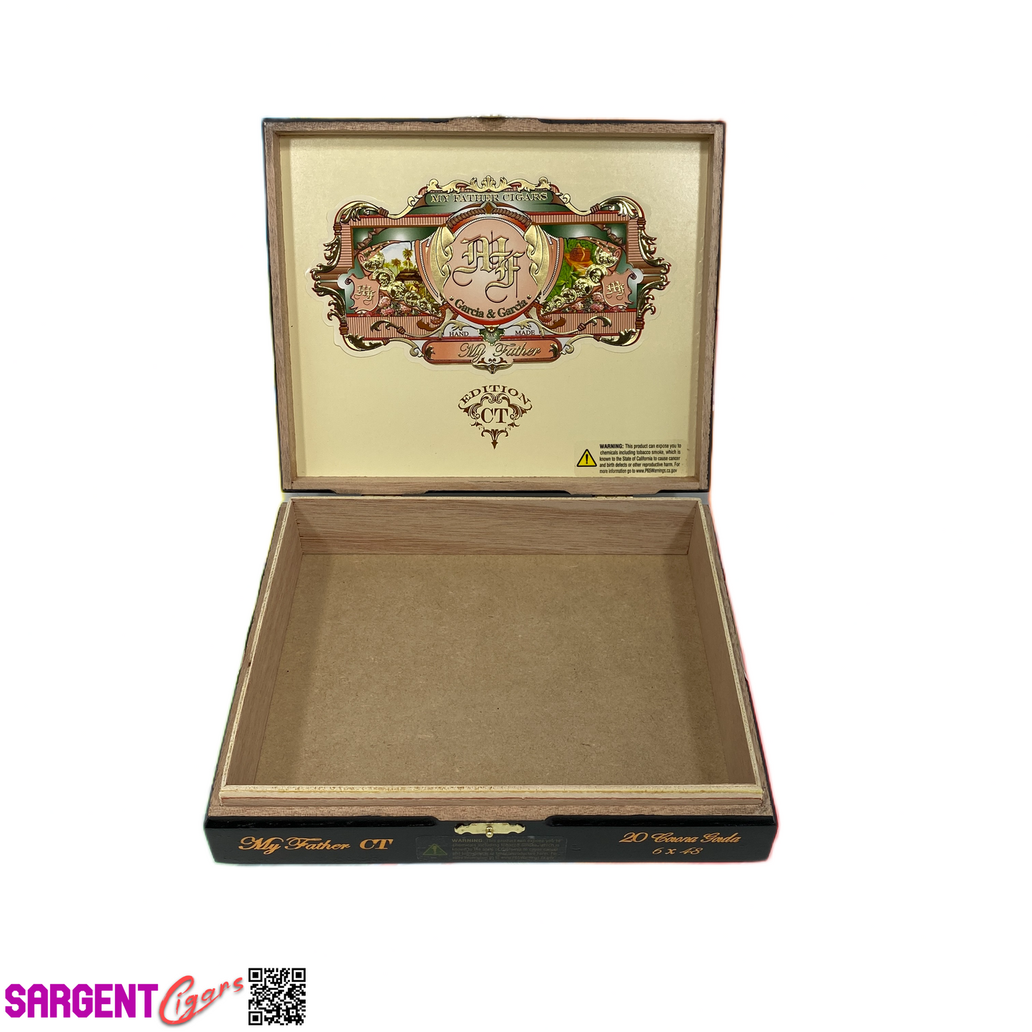 My Father Cigars Connecticut Corona Gorda Empty Wooden Cigar Box 8.5x7x2.25 (1)