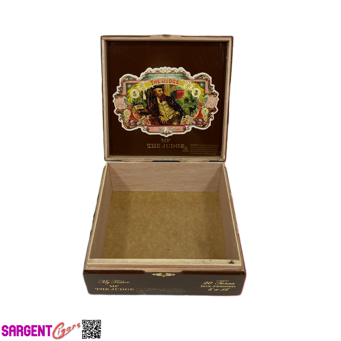 My Father Cigars The Judge Toro Empty Wooden Cigar Box 7.25x7x3 (1)