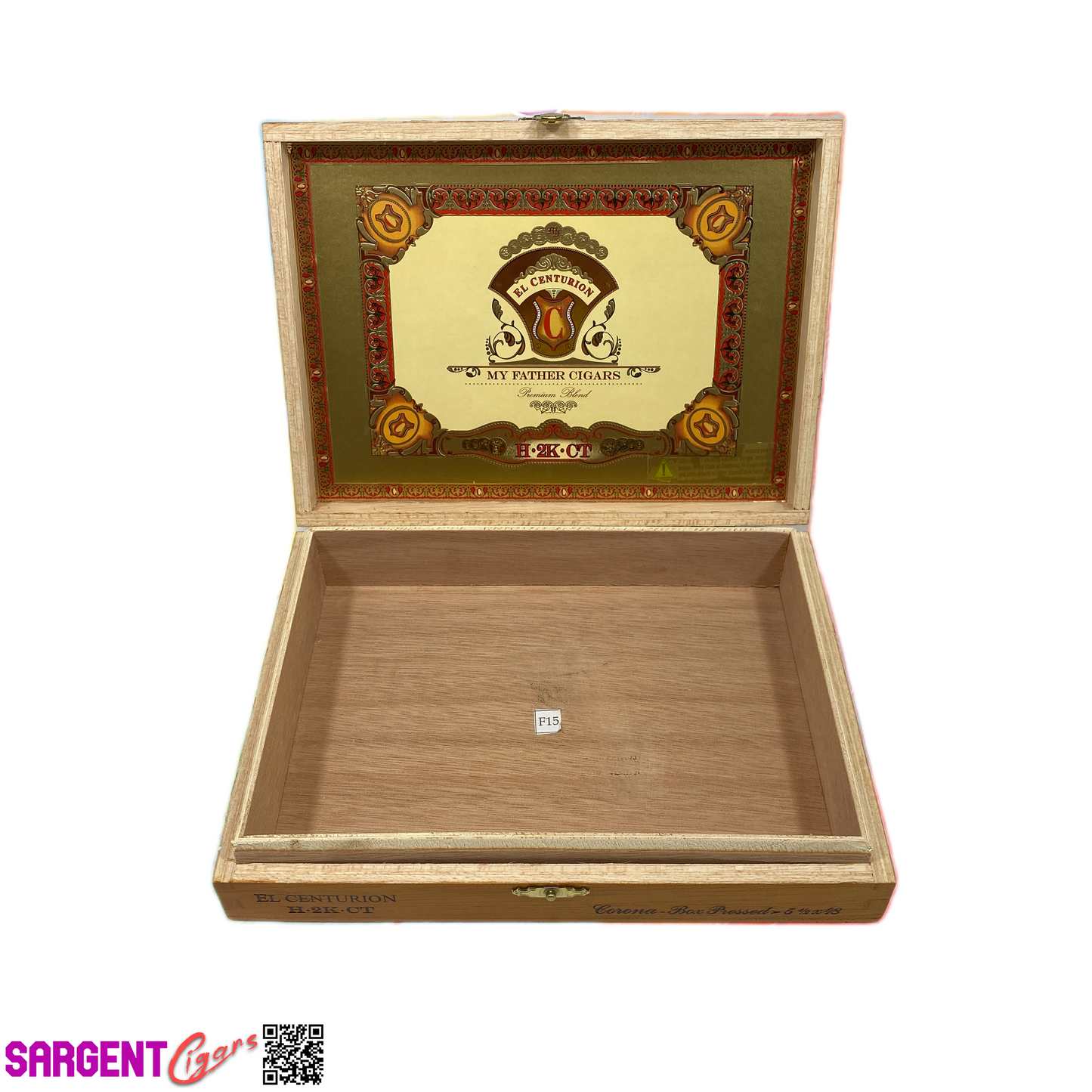 My Father Cigars El Centurion Corona Empty Wooden Cigar Box 8.75x6.5x1.75