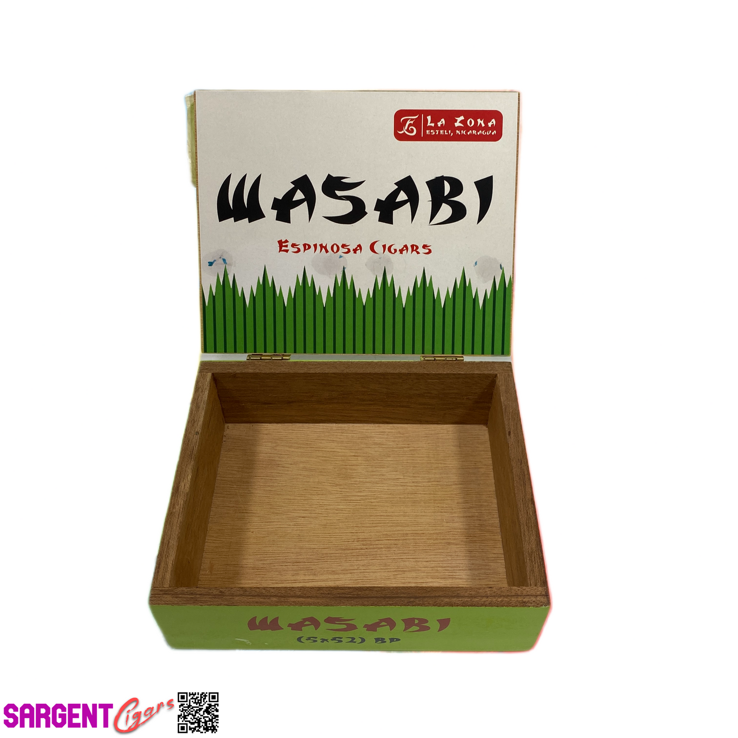Espinosa Wasabi Empty Wooden Cigar Box 5.75x4.75x2