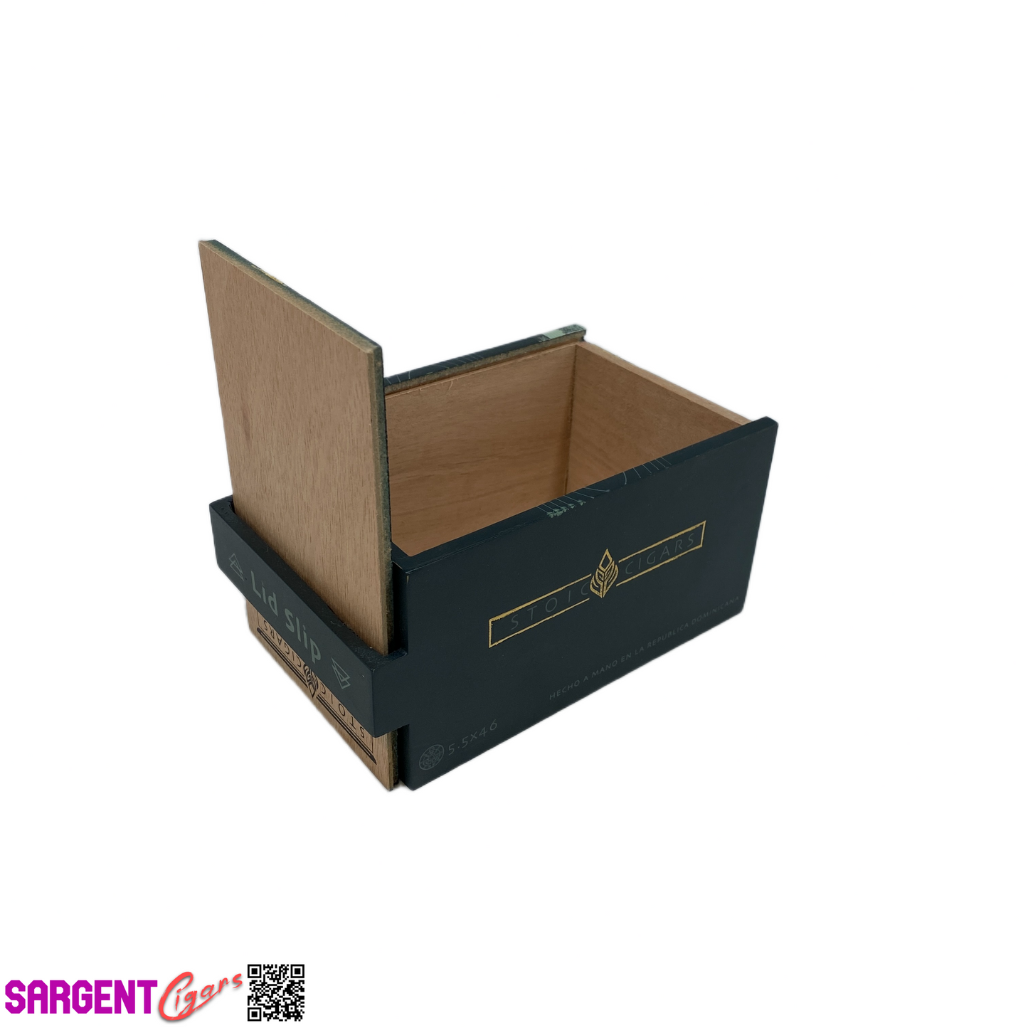 Stoic Equanimity Moderation Empty Wooden Cigar Box 4.25x6.5x3.25