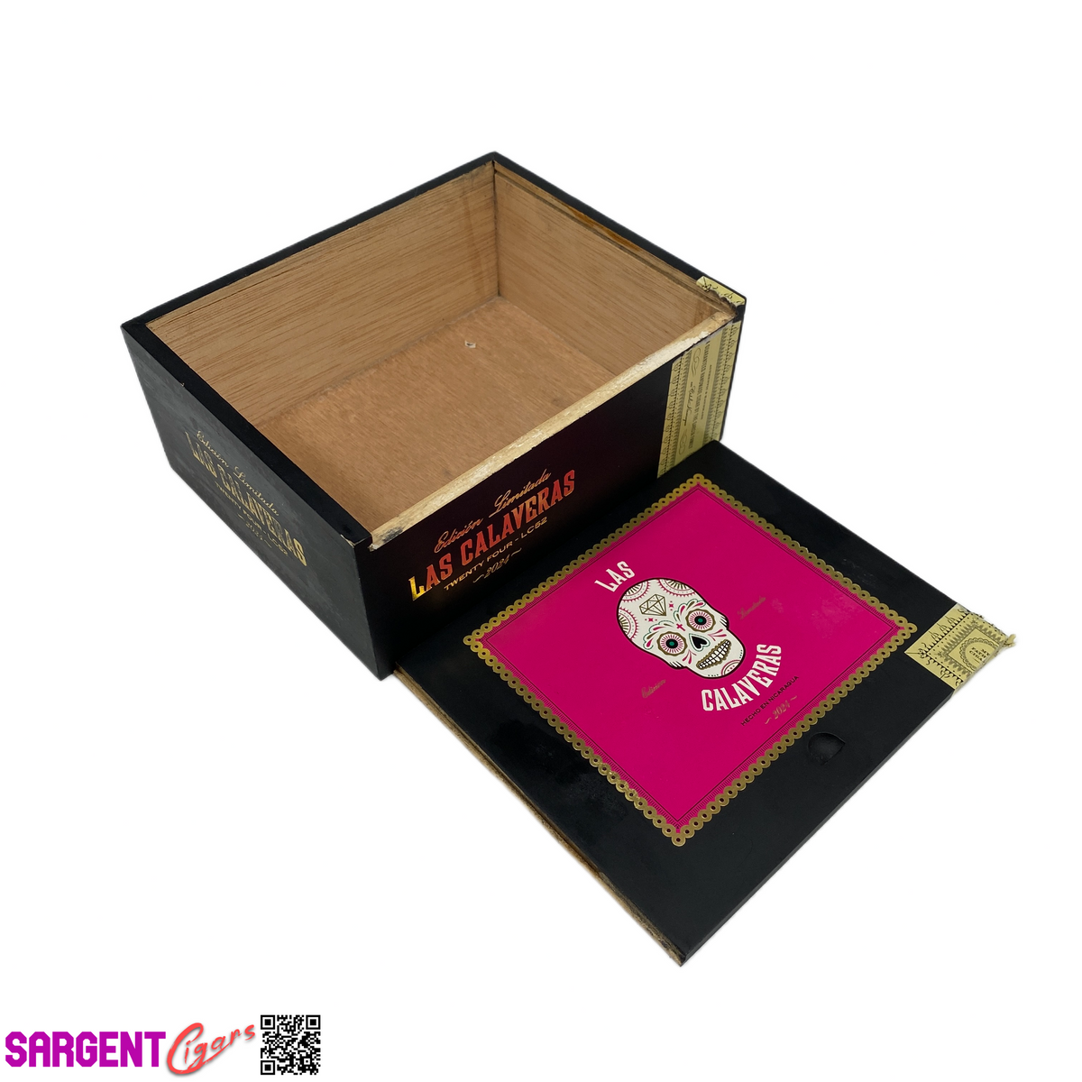 Las Calaveras 2024 LC52 Empty Wooden Cigar Box 7x5.75x3