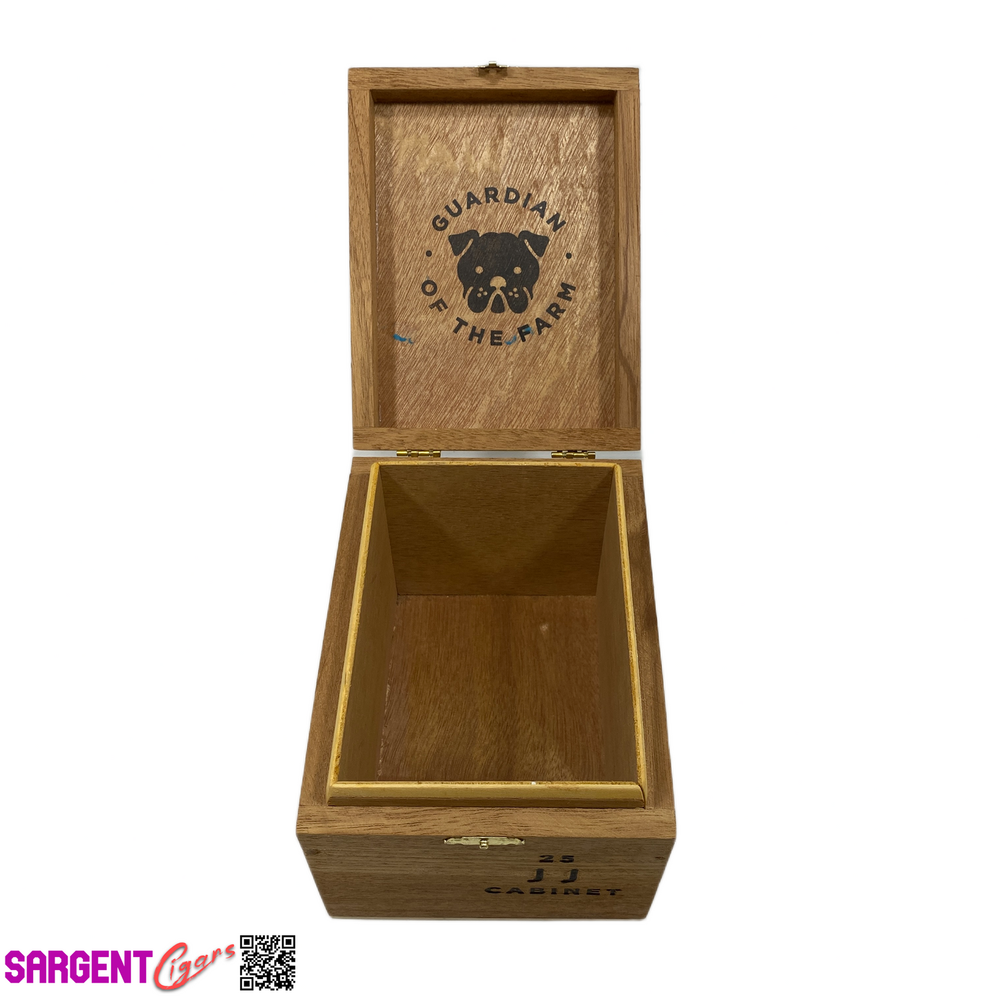 Aganorsa Leaf Guardian of the Farm JJ Empty Wooden Cigar Box 5x6.5x4.25