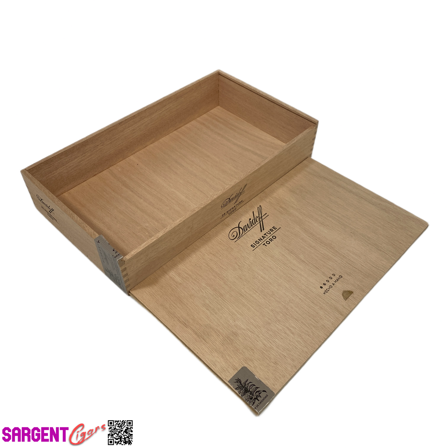 Davidoff Signature Toro Empty Wooden Cigar Box 11.5x6.5x2.25