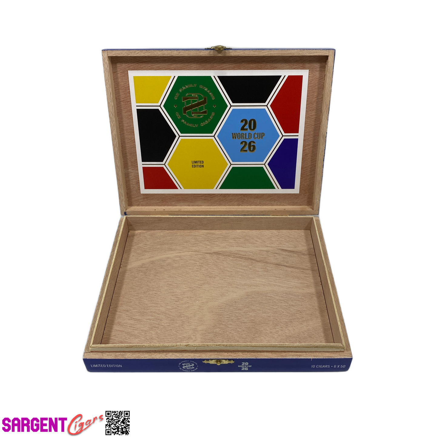 Ozgener World Cup 2026 Empty Wooden Cigar Box 8.5x7x1.5
