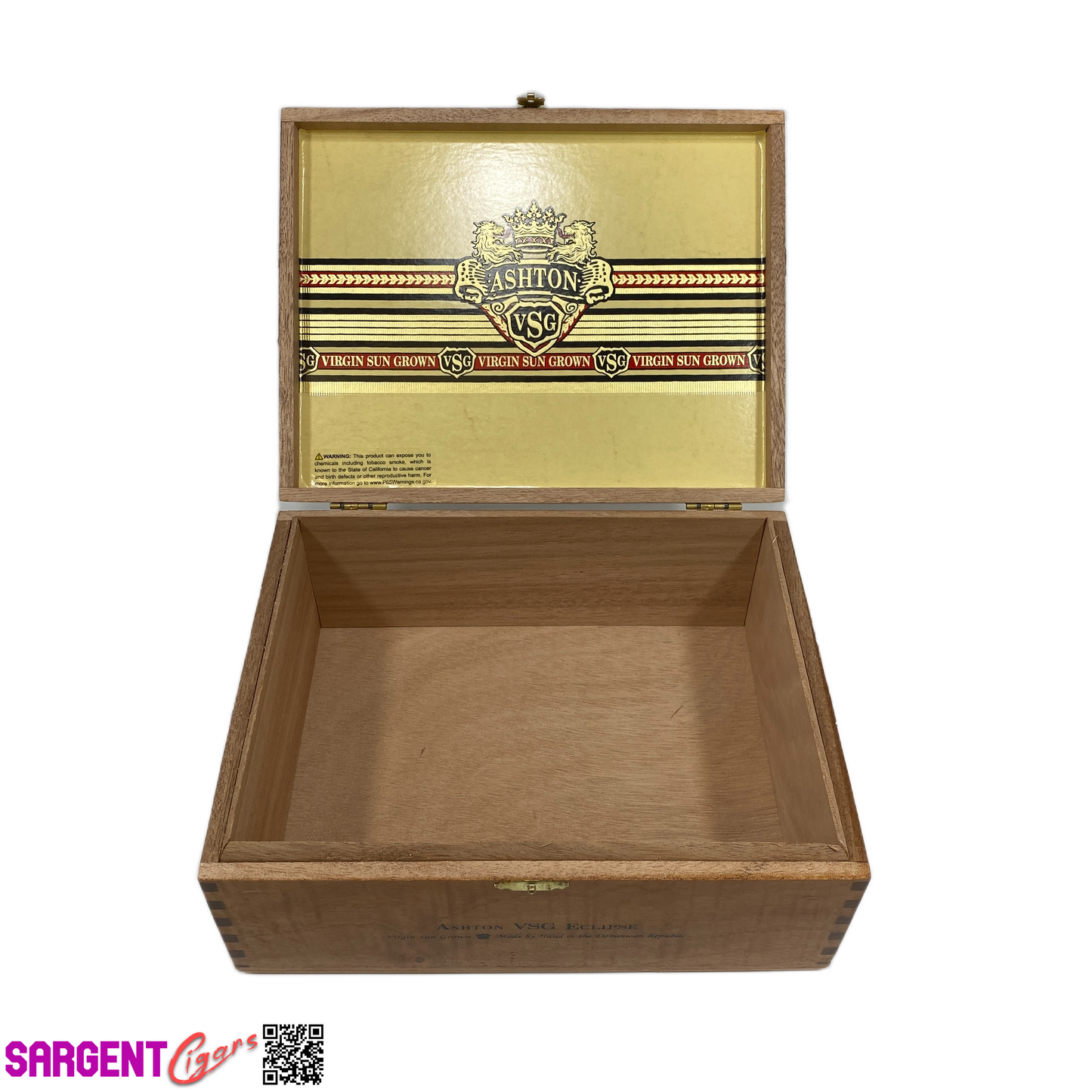 Ashton VSG Eclipse Empty Wooden Cigar Box 9x7x4 (1)
