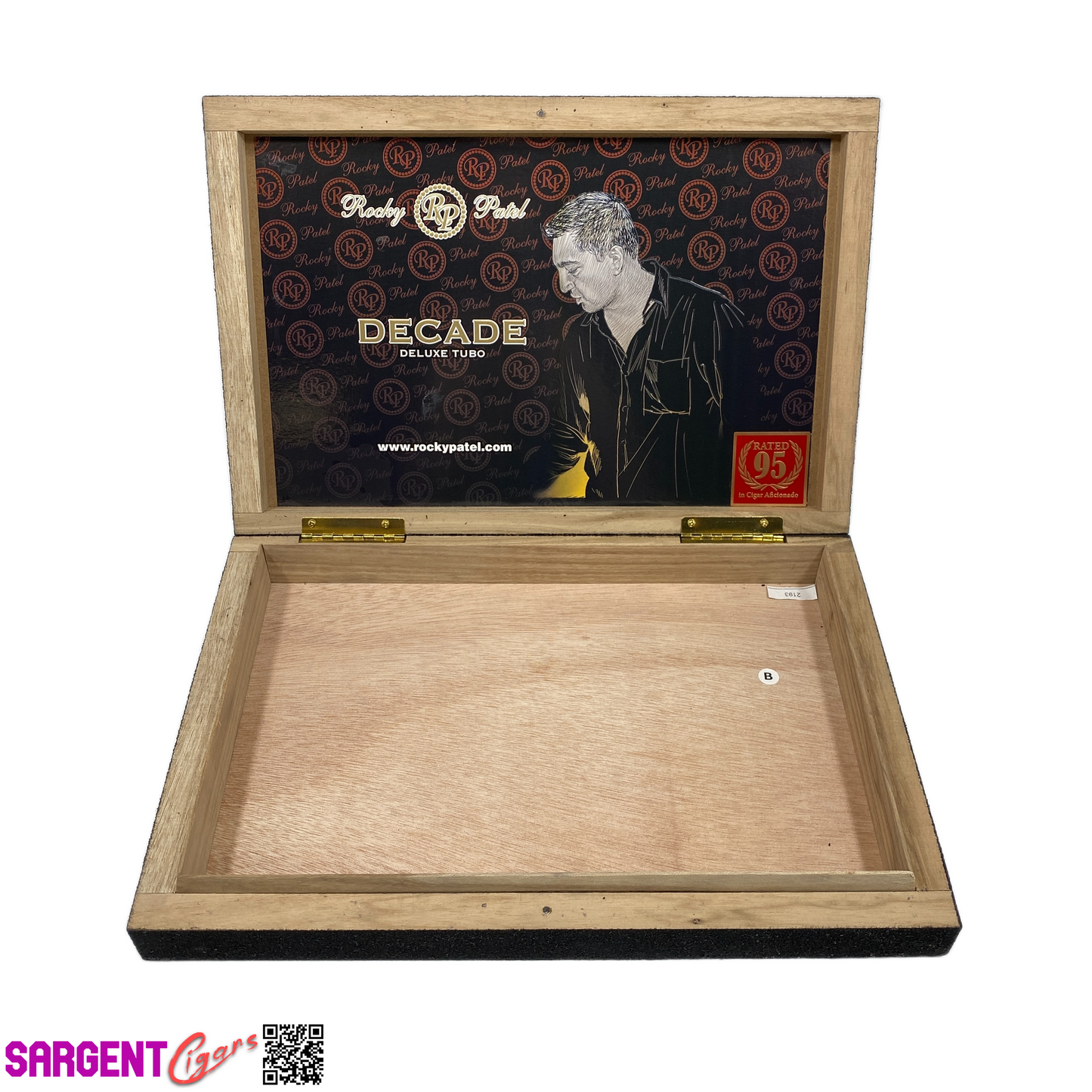 Rocky Patel Decade Tubo Empty Wooden Cigar Box 12x8.25x2