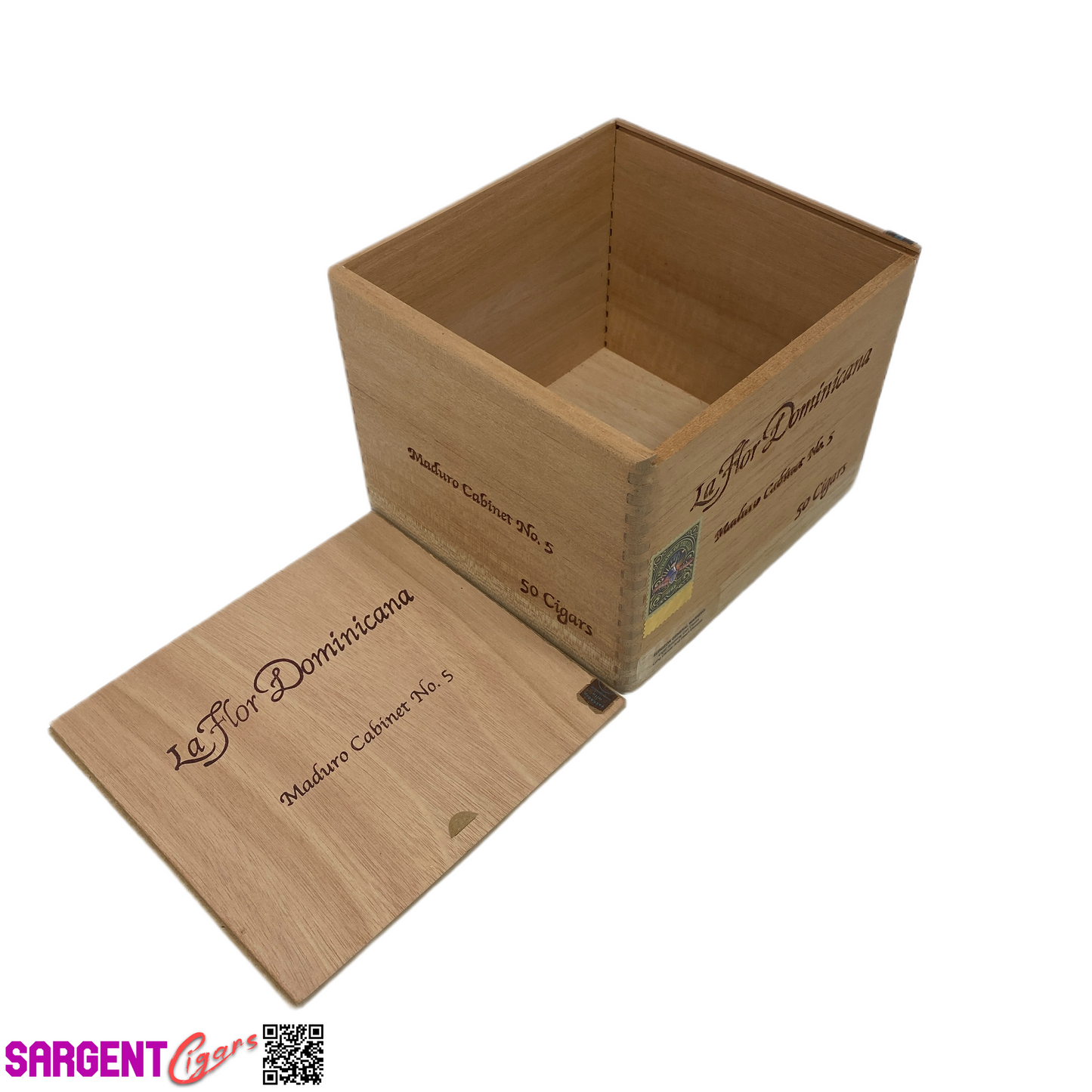 LFD Ligero No5 Empty Wooden Cigar Box 7.25x7x5.5