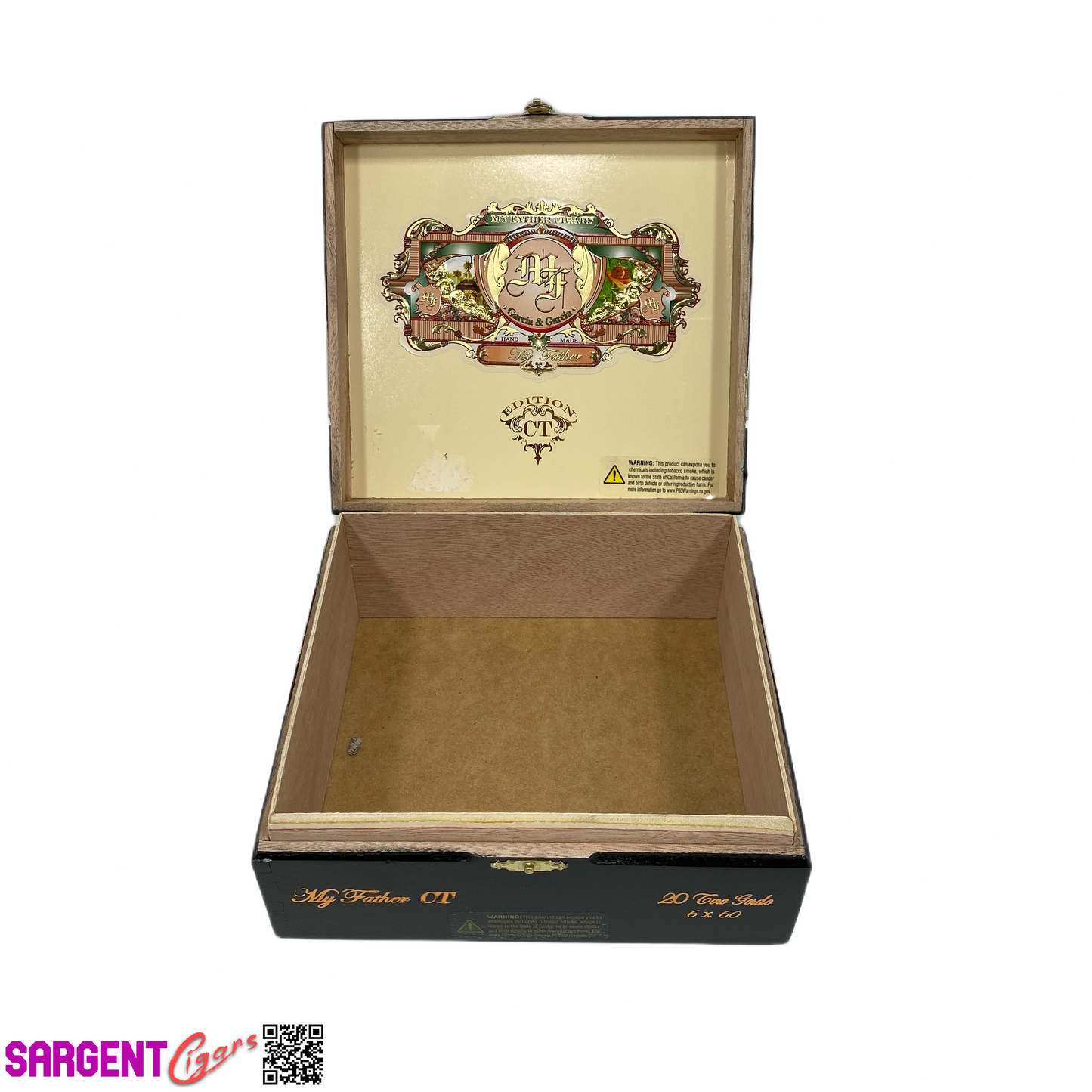 My Father Cigars Connecticut Toro Gordo Empty Wooden Cigar Box 7.5x7x3.5 (1)