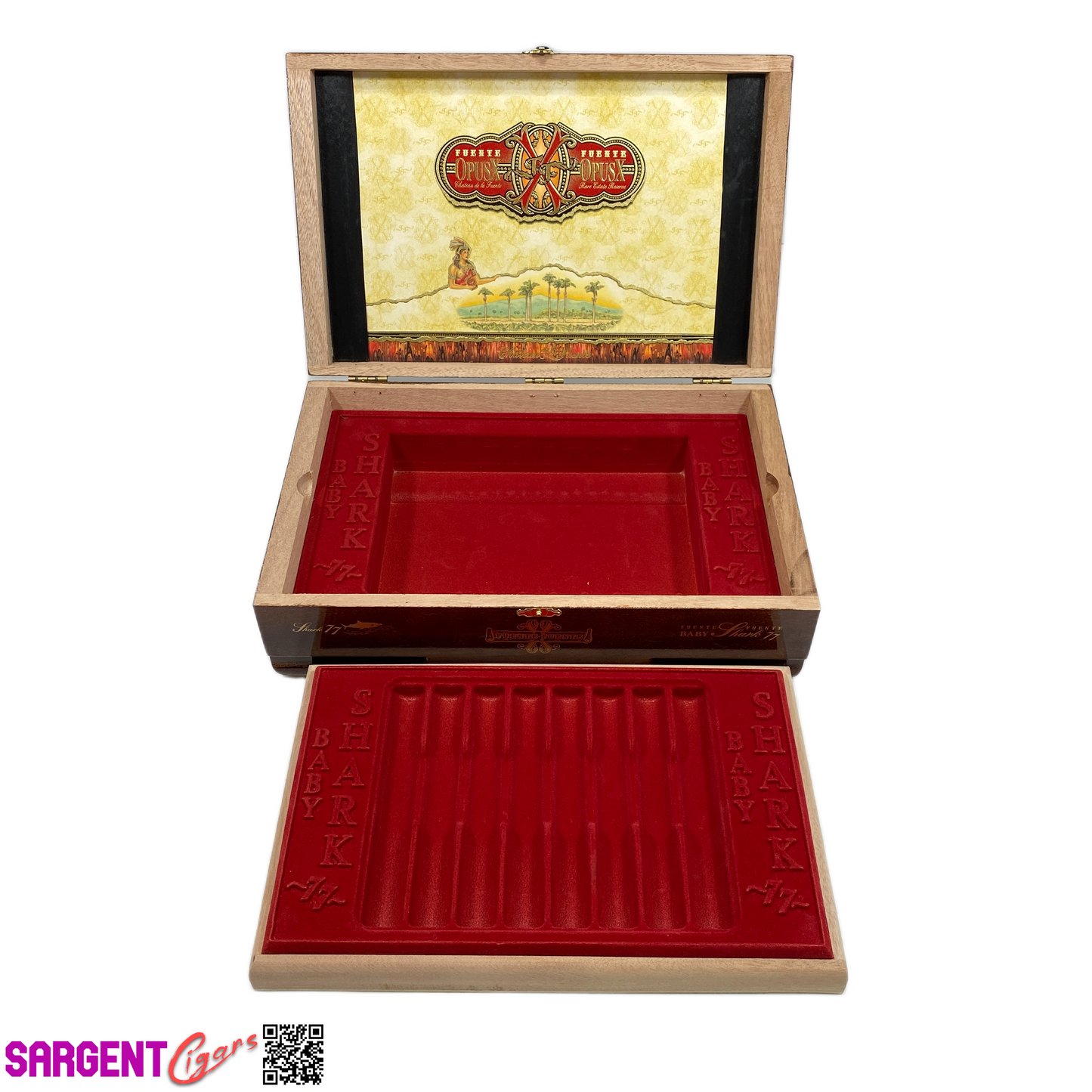 Arturo Fuente Opus X Baby Shark 77 Empty Wooden Cigar Box 12x7.75x3.75