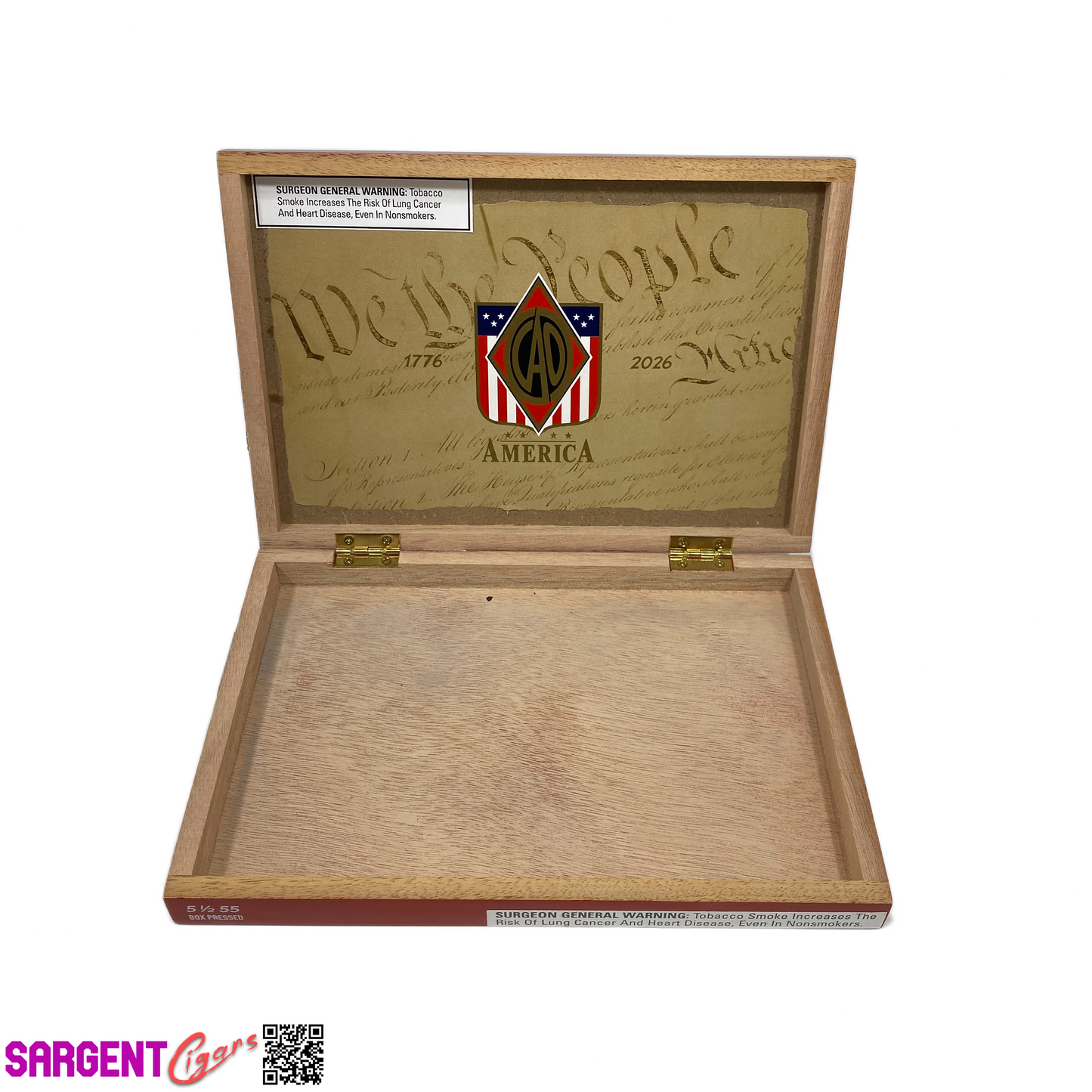 Cao America Empty Wooden Cigar Box 9.25x6.25x1.25
