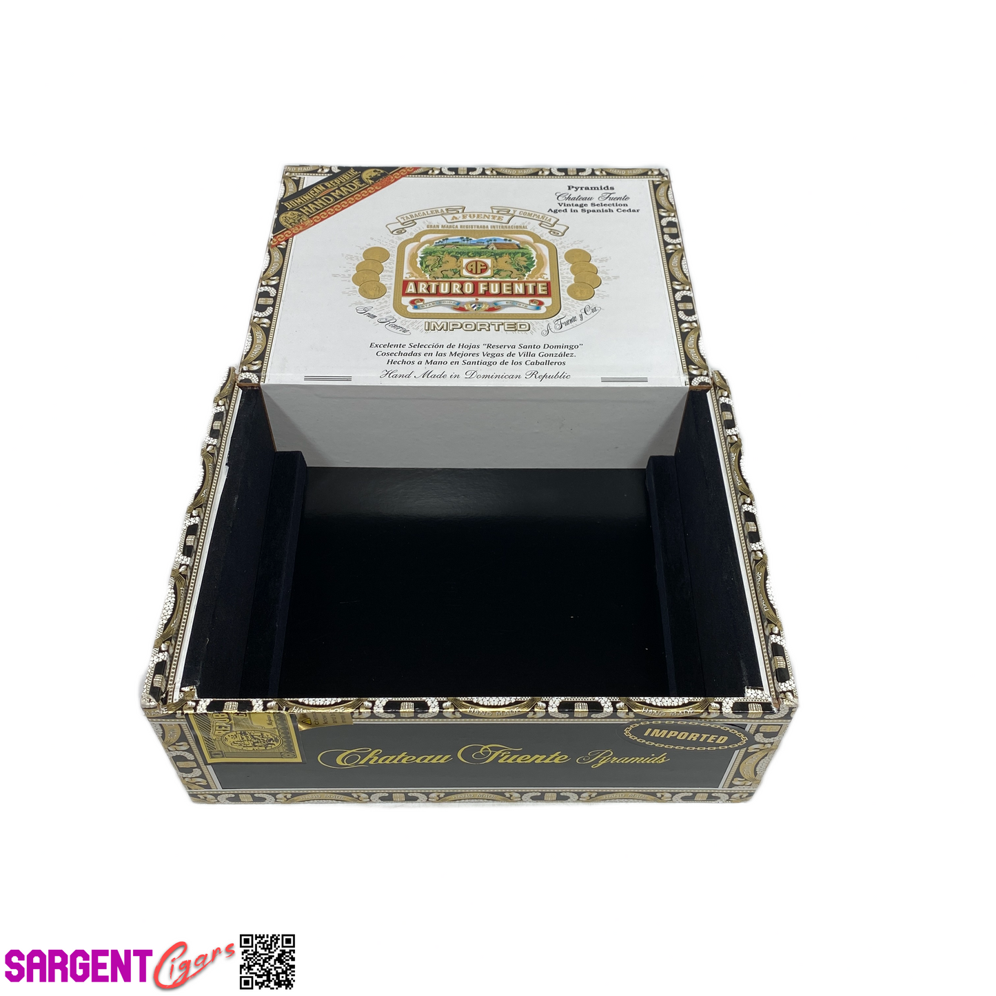 Arturo Fuente Chateau Pyramids Empty Cigar Box 9x6.5x3.5