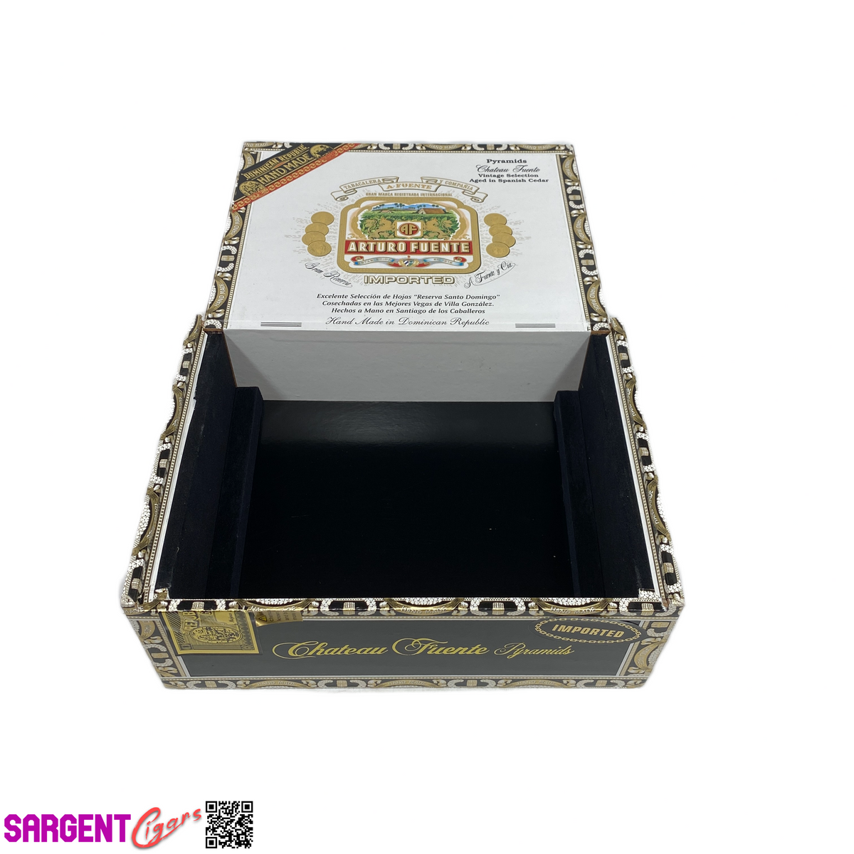 Arturo Fuente Chateau Pyramids Empty Cigar Box 9x6.5x3.5