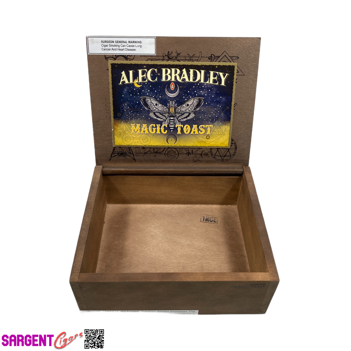 Alec Bradley Magic Toast Gordo Empty Wooden Cigar Box 8.25x7x3