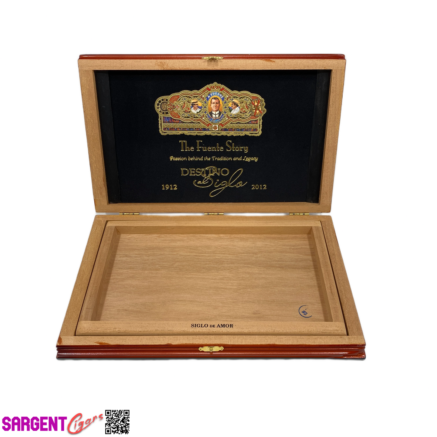 Arturo Fuente Siglo De Amor Empty Wooden Cigar Box 7.5x12x1.5
