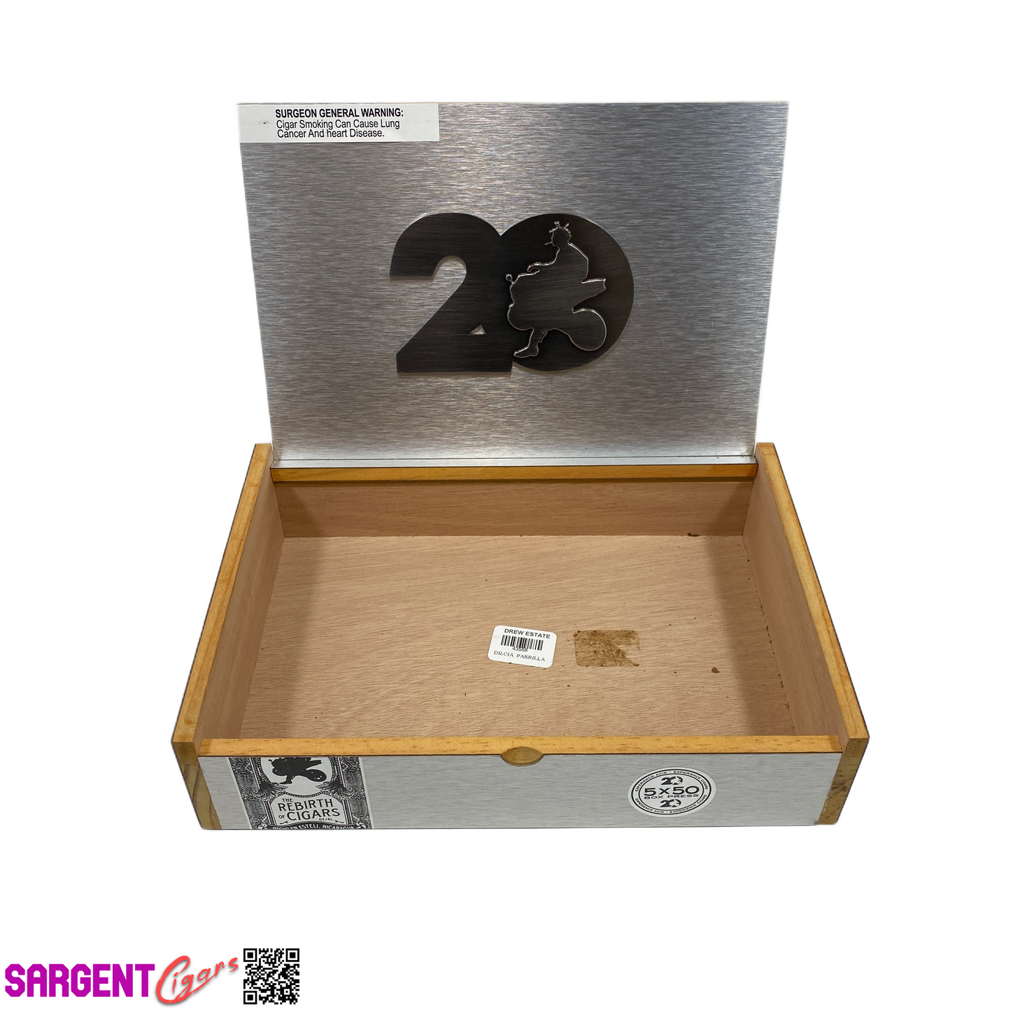 Acid 20th Anniversary Robusto Empty Wooden Cigar Box 10.25x7x2.5