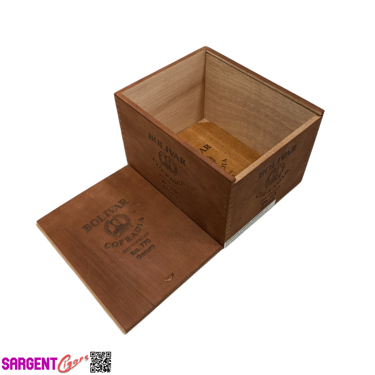Cofradia No770 Oscuro Empty Wooden Cigar Box 6.25x8x5