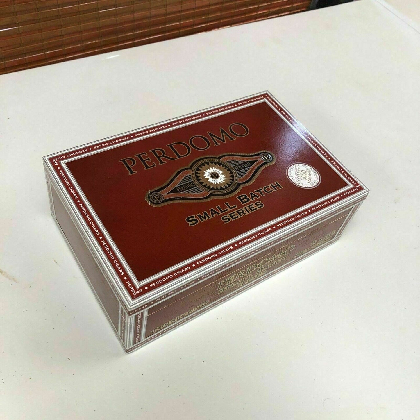 Perdomo Small Batch Series Connecticut Belicoso Empty Wooden Cigar Box 9x6x3