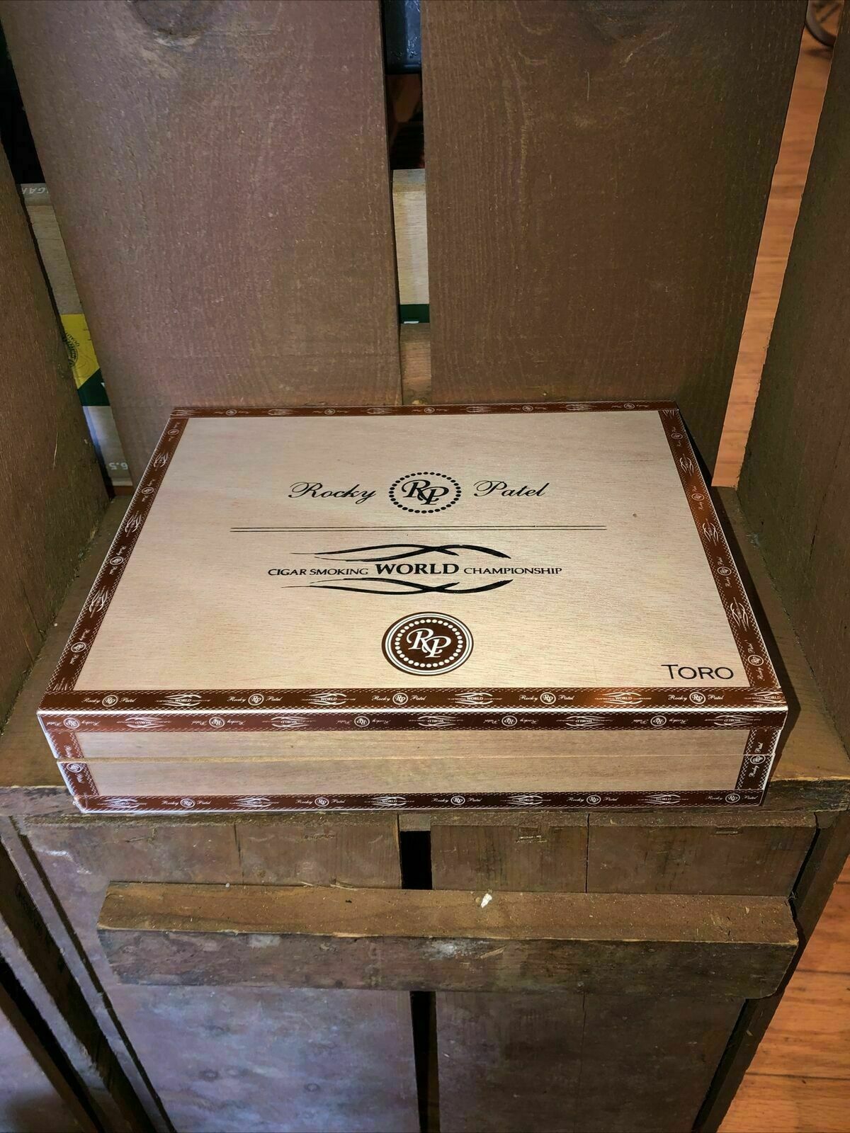 Rocky Patel Cigar Smoking Toro Empty Wooden Cigar Box 9.5x7.75x2