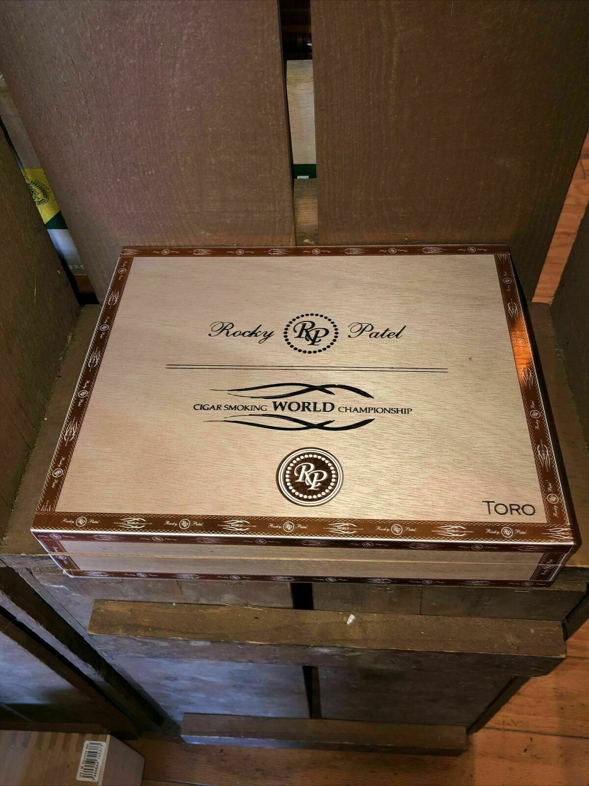 Rocky Patel Cigar Smoking Toro Empty Wooden Cigar Box 9.5x7.75x2