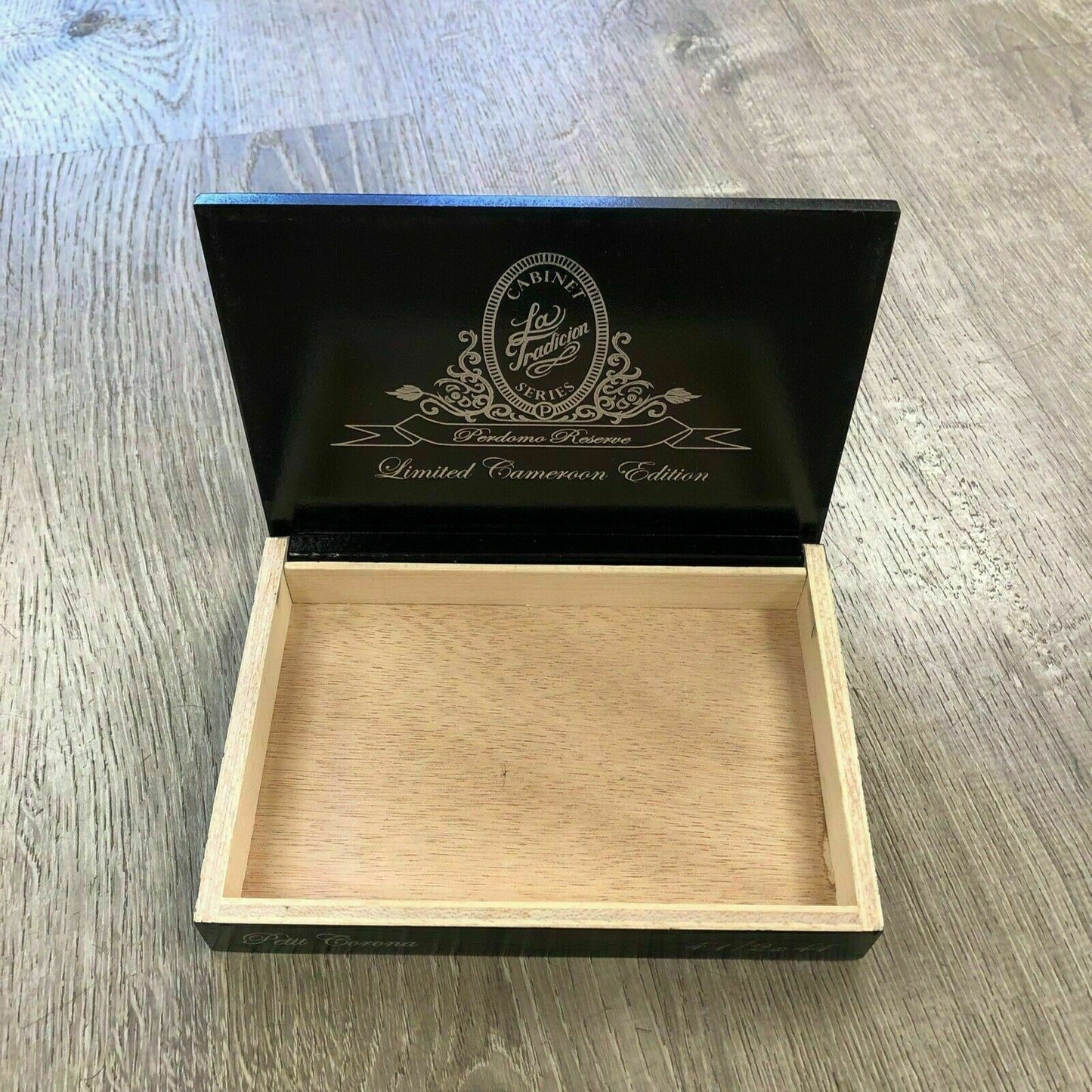 Perdomo Cameroon Empty Wooden Cigar Box 7.5x5.5x1