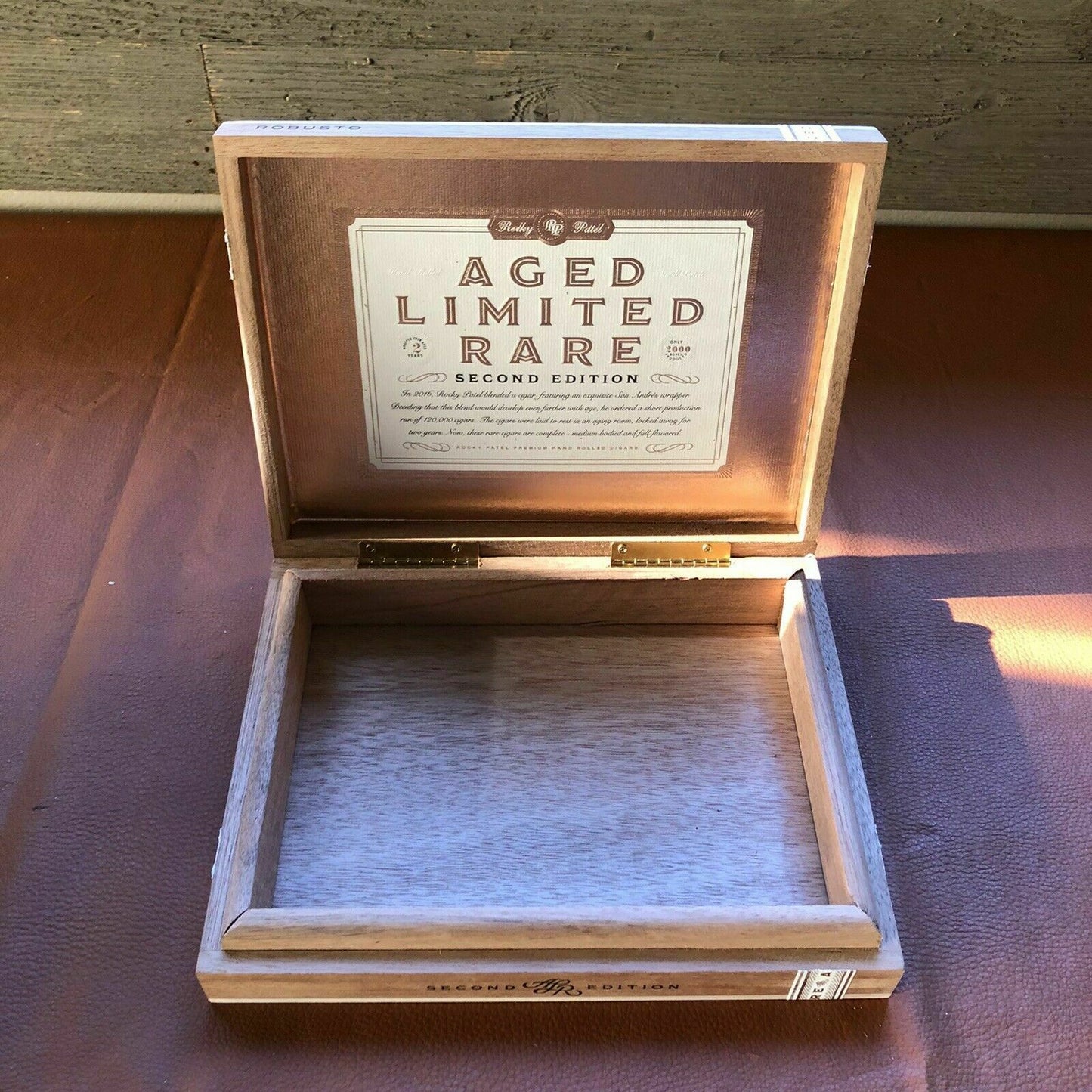 Rocky Patel Aged Limited Rare Toro Empty Wooden Cigar Box 9.5x8x1.5