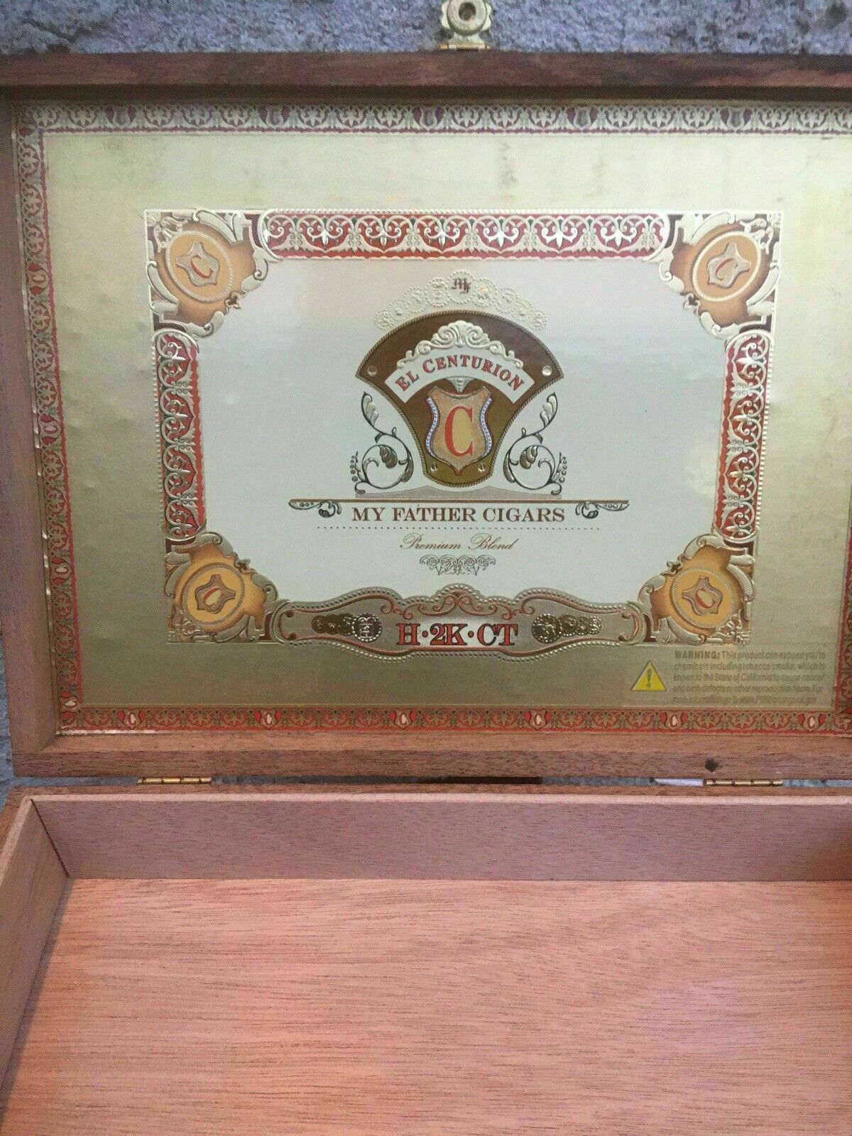 My Father Cigars El Centurion Toro Empty Wooden Cigar Box 9x7x2