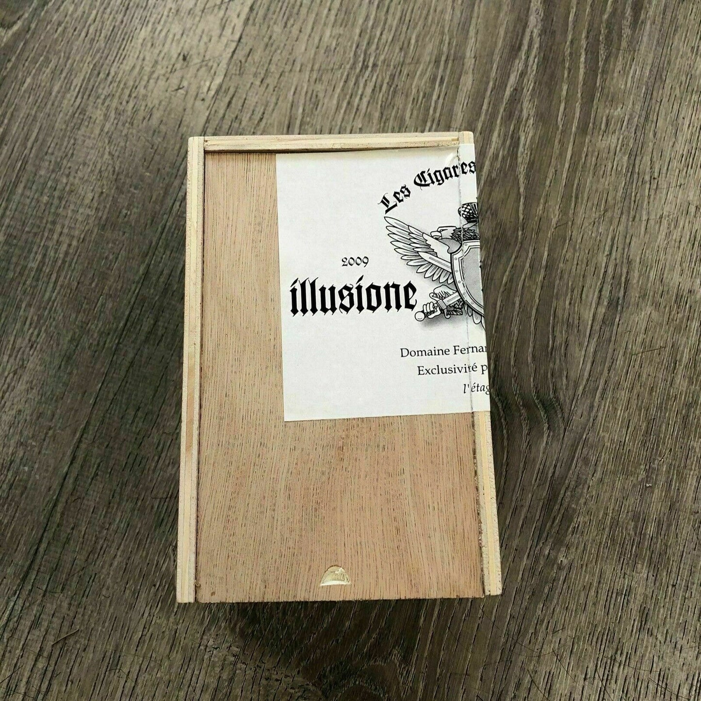 Illusione Epernay Empty Wooden Cigar Box 4.25x6.5x4