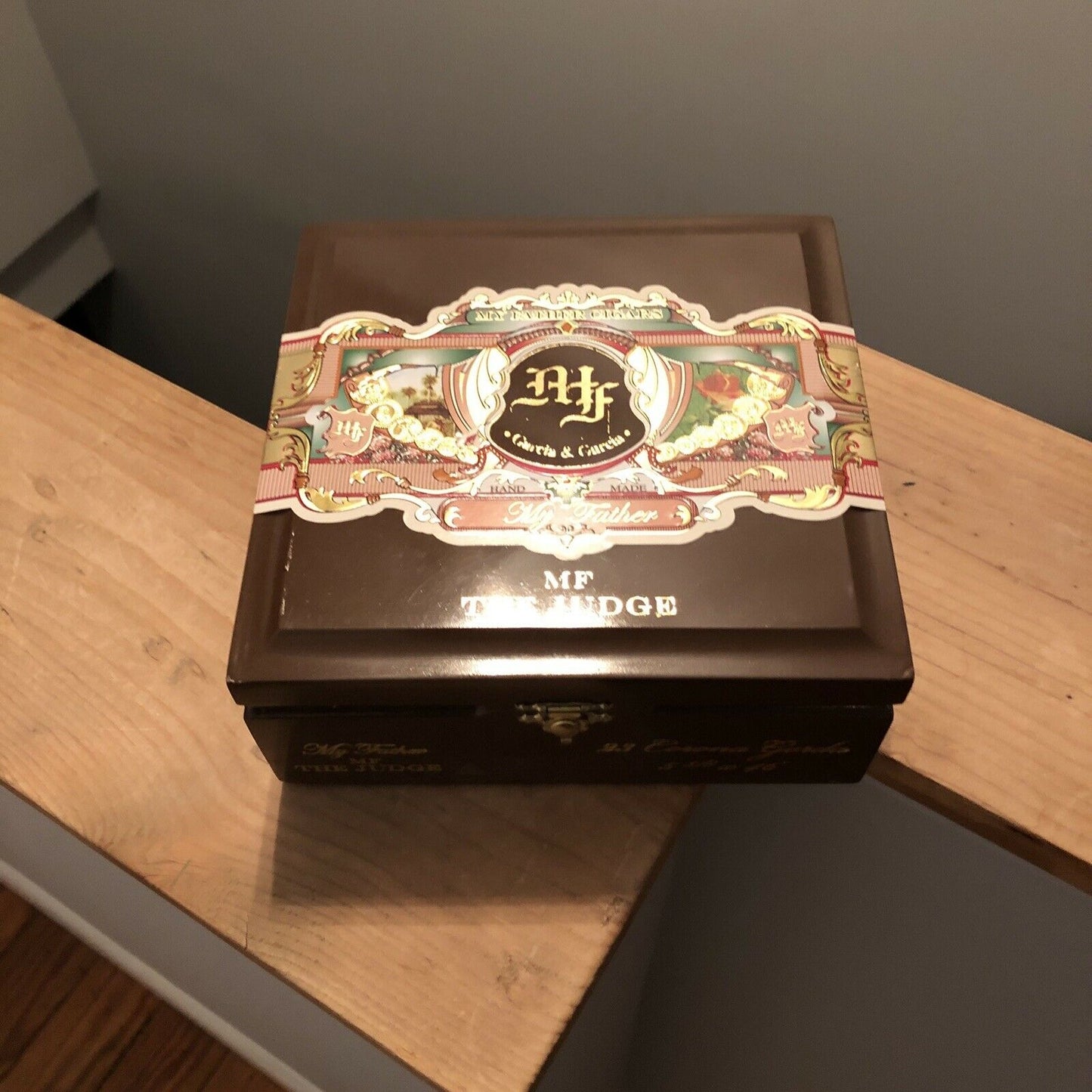 My Father Cigars The Judge Corona Empty Wooden Cigar Box 7x6.5x3