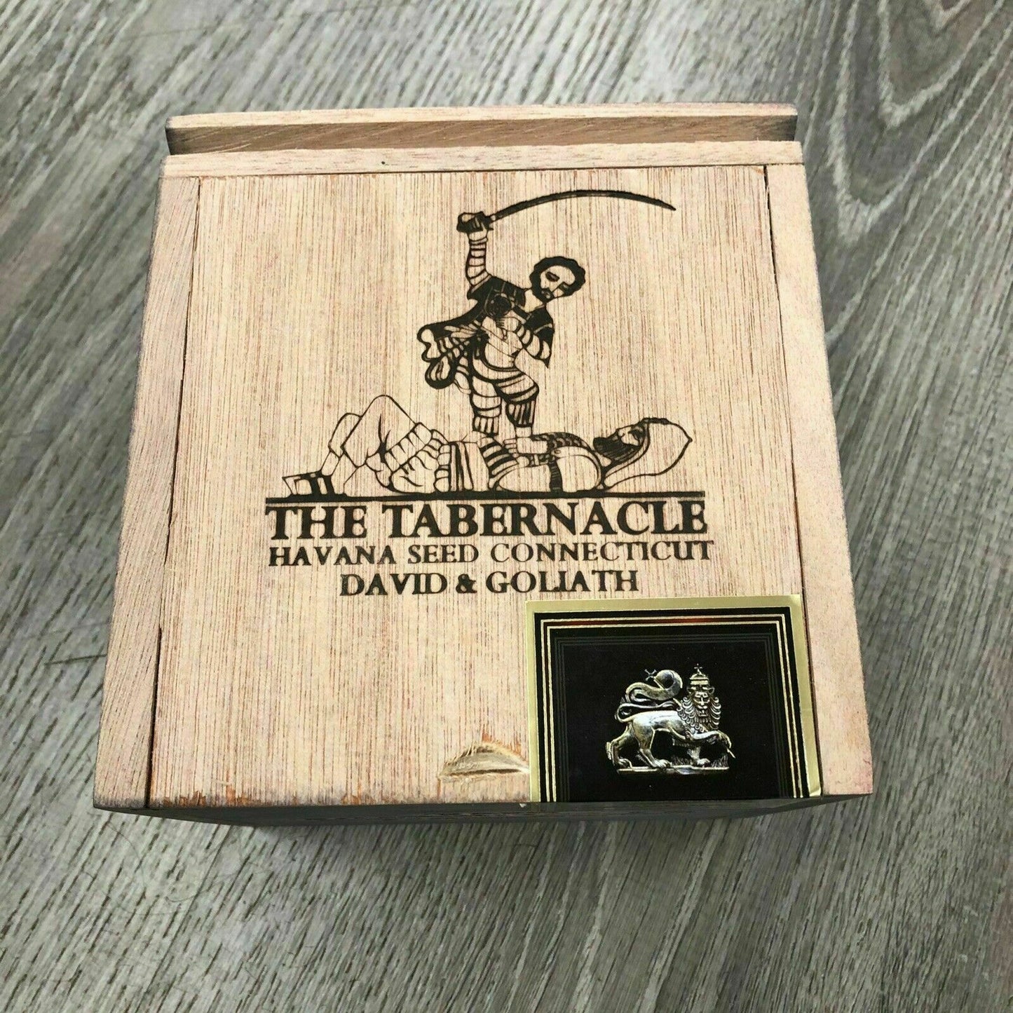 Tabernacle Hav Seed David Empty Wooden Cigar Box 5.5x6x5