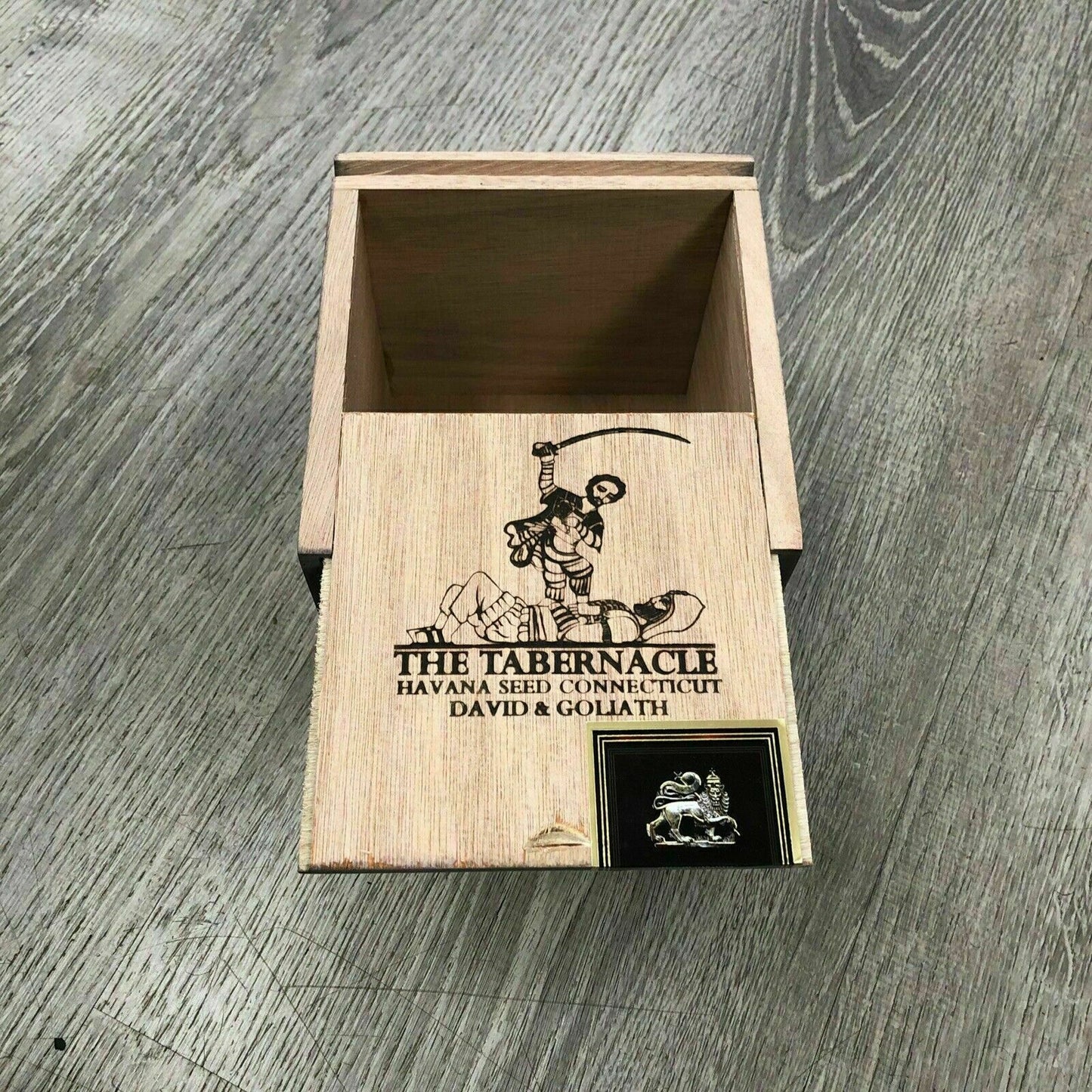 Tabernacle Hav Seed David Empty Wooden Cigar Box 5.5x6x5