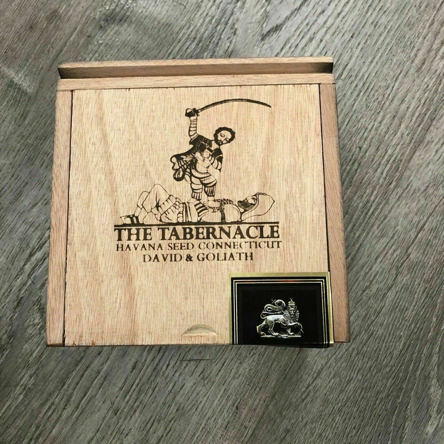 Tabernacle Hav Seed Goliath Empty Wooden Cigar Box 6x6x5.25