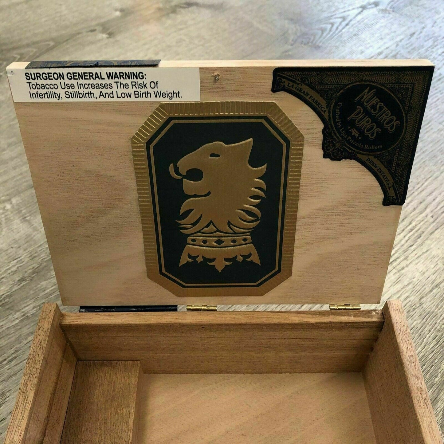 Undercrown Maduro Robusto Empty Wooden Cigar Box 8.5x6x3.25