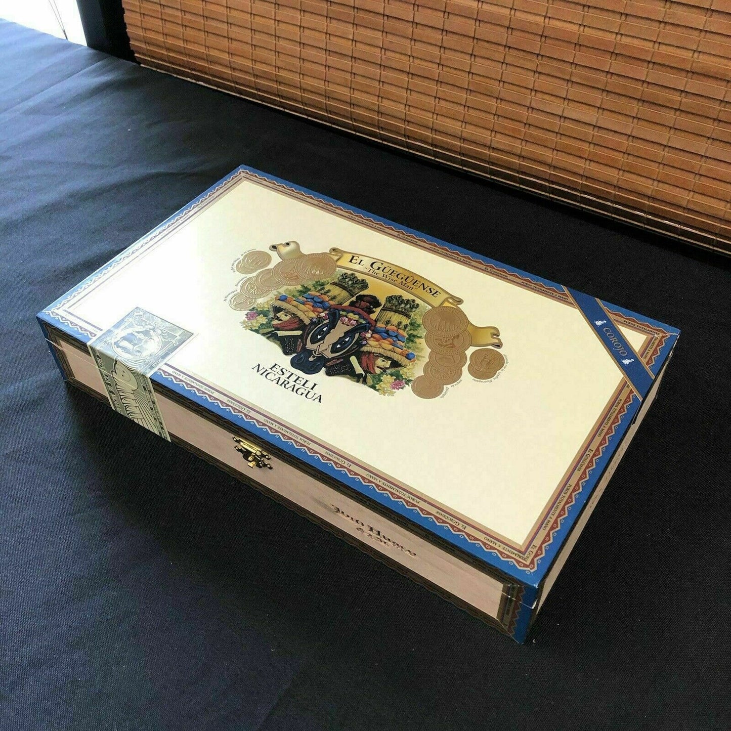 The Wise Man Corona Gorda Empty Wooden Cigar Box 10.25x6.75x1.75