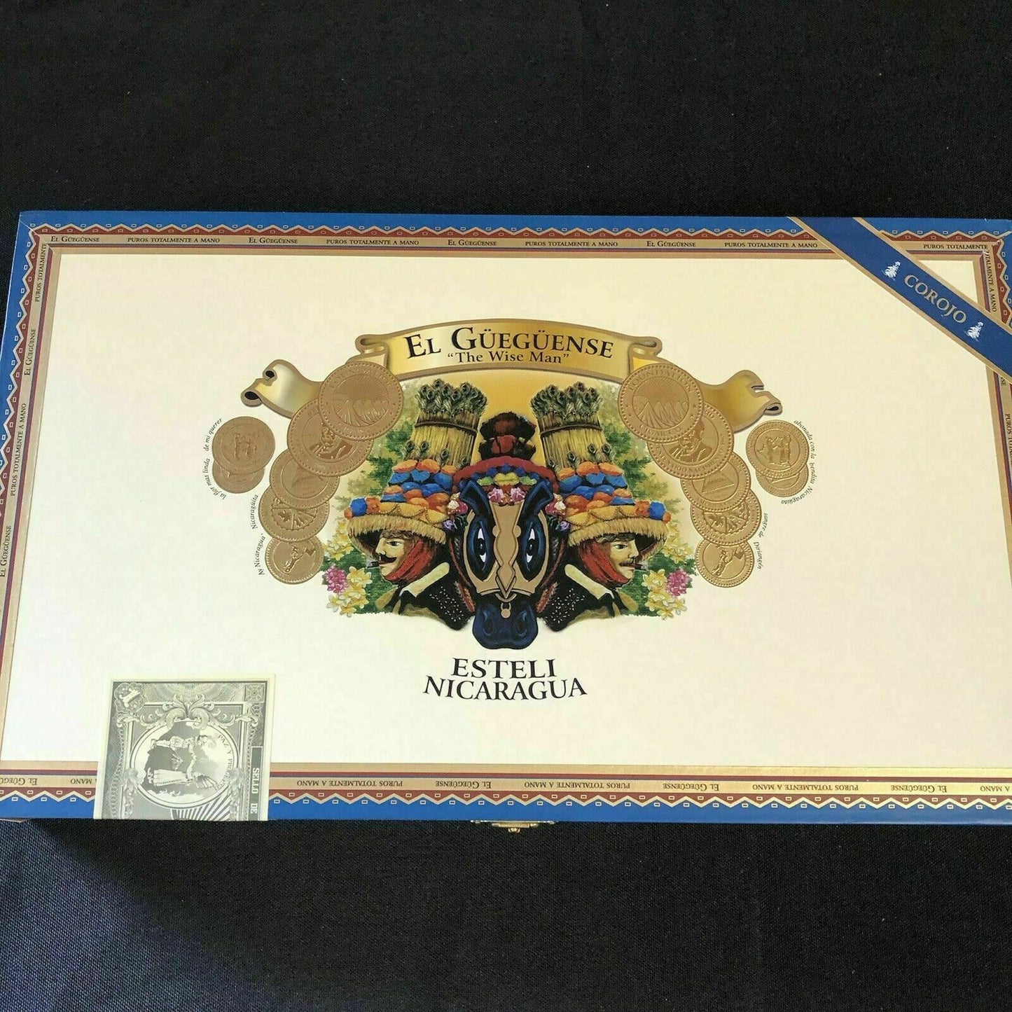 The Wise Man Corona Gorda Empty Wooden Cigar Box 10.25x6.75x1.75