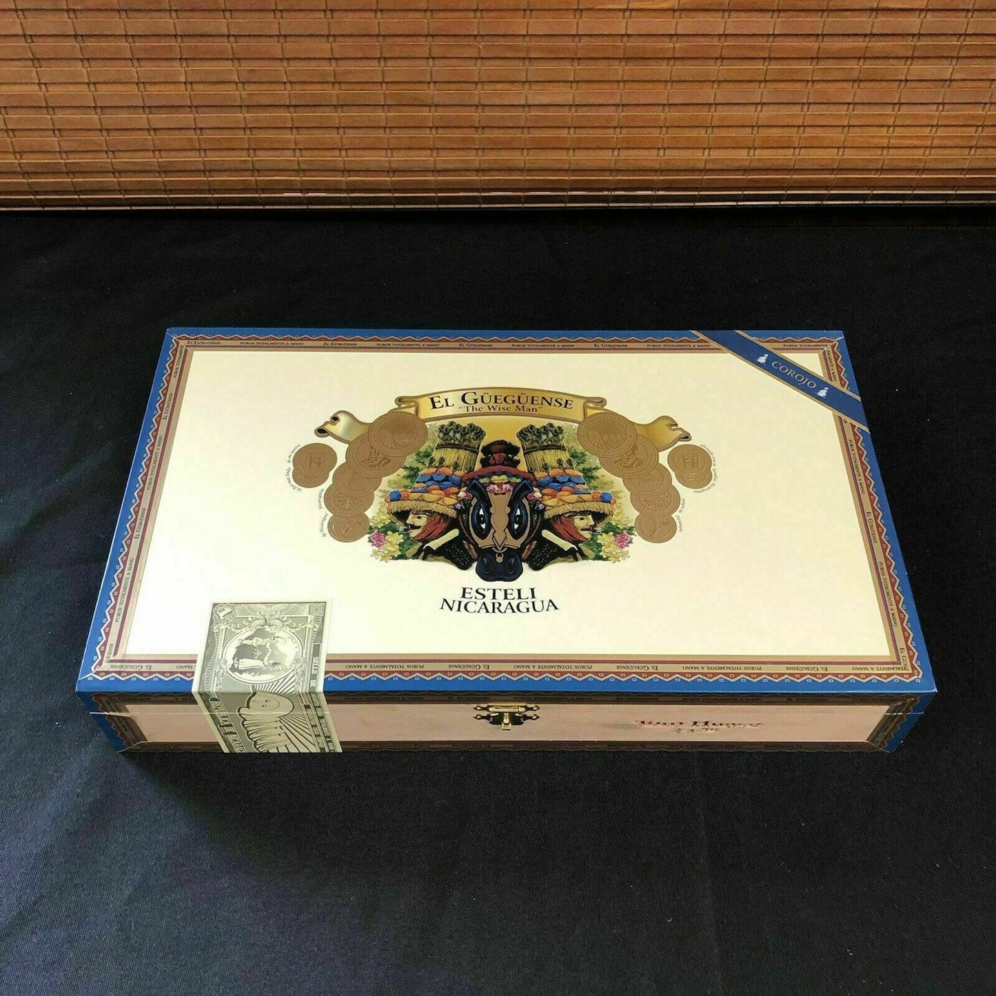 The Wise Man Corona Gorda Empty Wooden Cigar Box 10.25x6.75x1.75