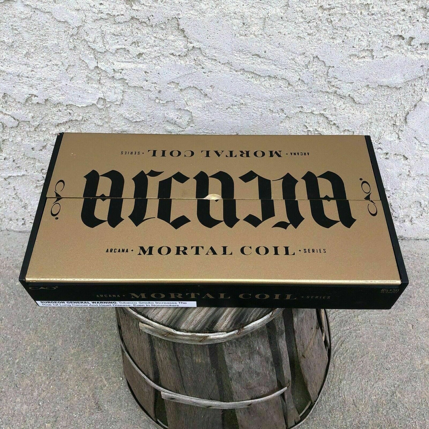 Cao Arcana Series Mortal Coil Empty Wooden Cigar Box 13x7x2.25