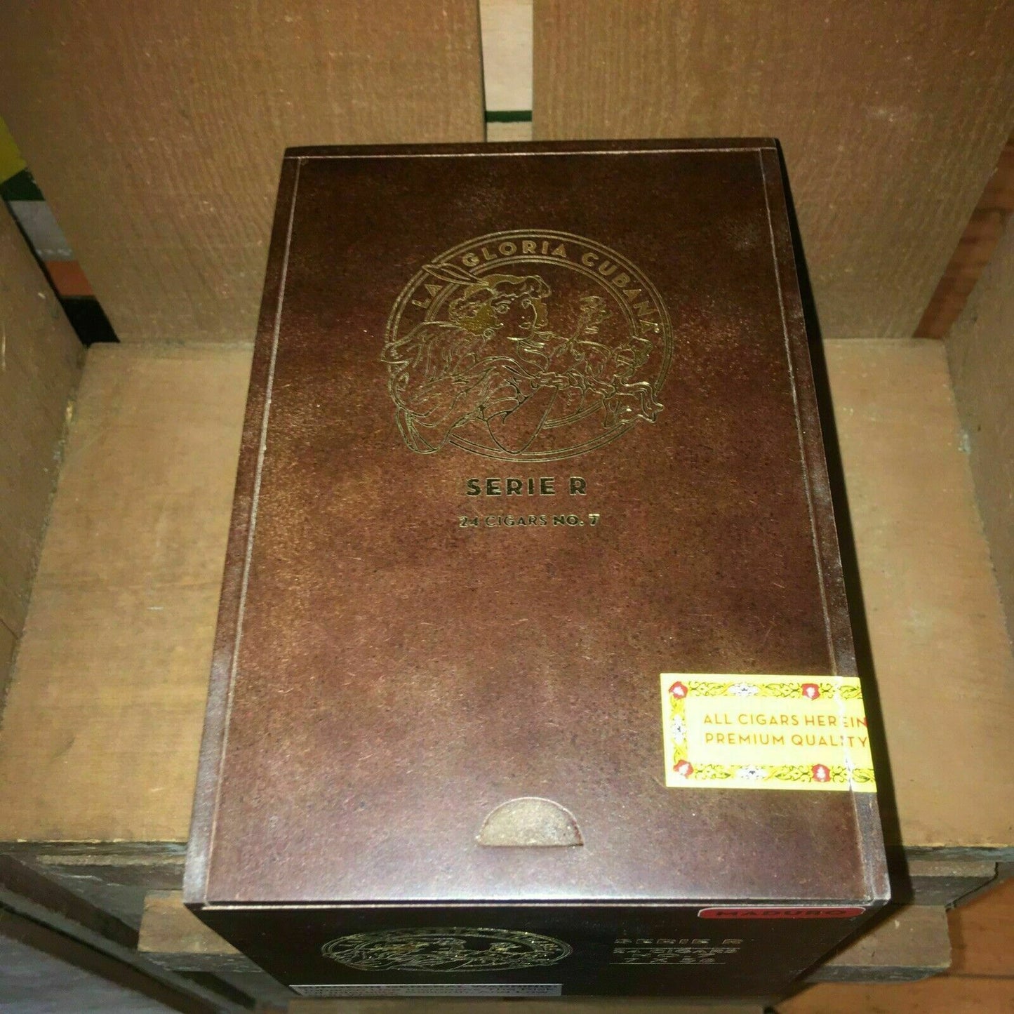 La Gloria Serie R No6 Empty Wooden Cigar Box 5x6.5x5