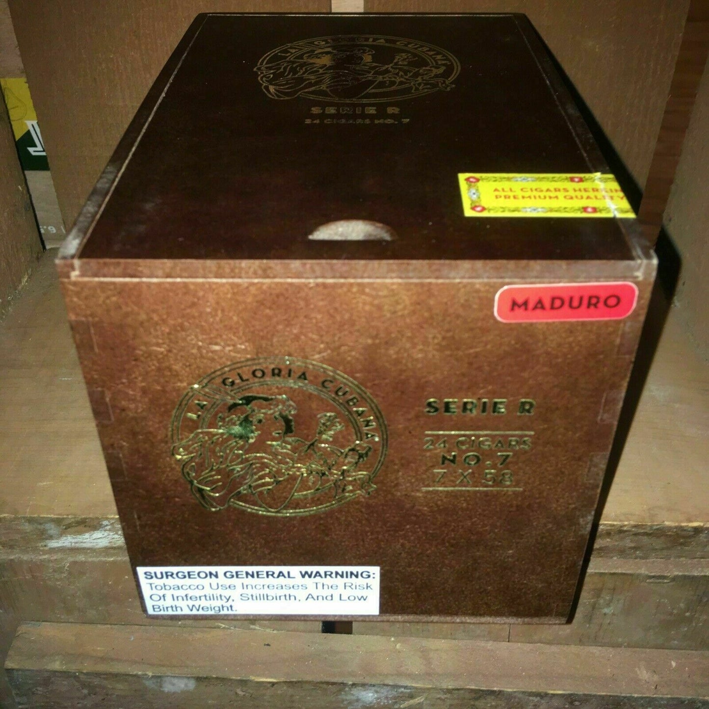 La Gloria Serie R No6 Empty Wooden Cigar Box 5x6.5x5