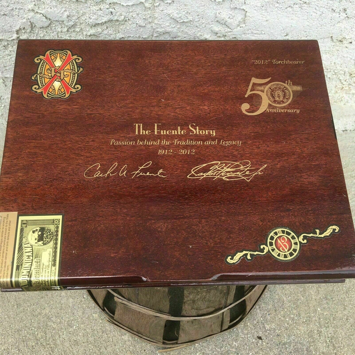 Arturo Fuente TAA Opus X 2012 Torchbearer Empty Wooden Cigar Box 12x9.5x1.5