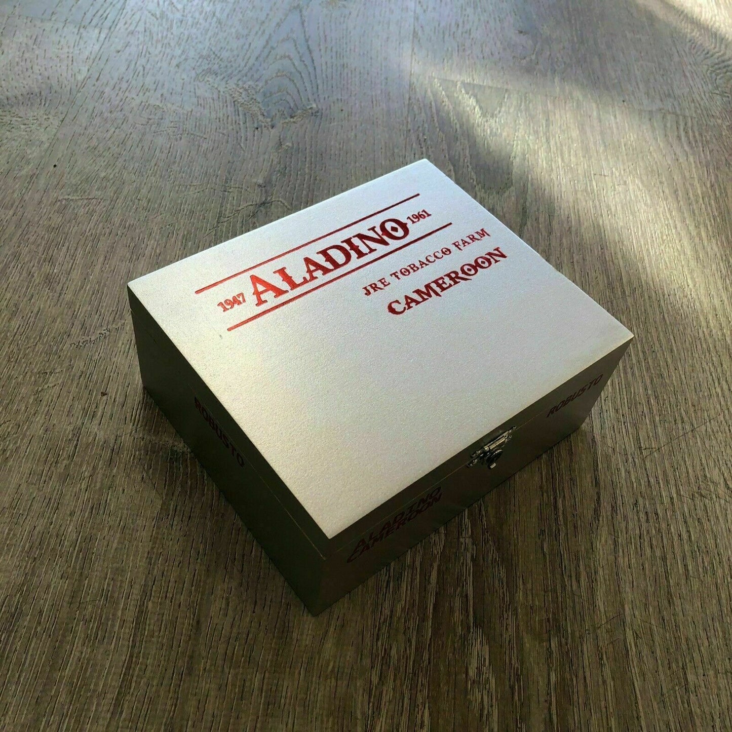 Aladino Cameroon Robusto Empty Wooden Cigar Box 6.75x5.5x2.75