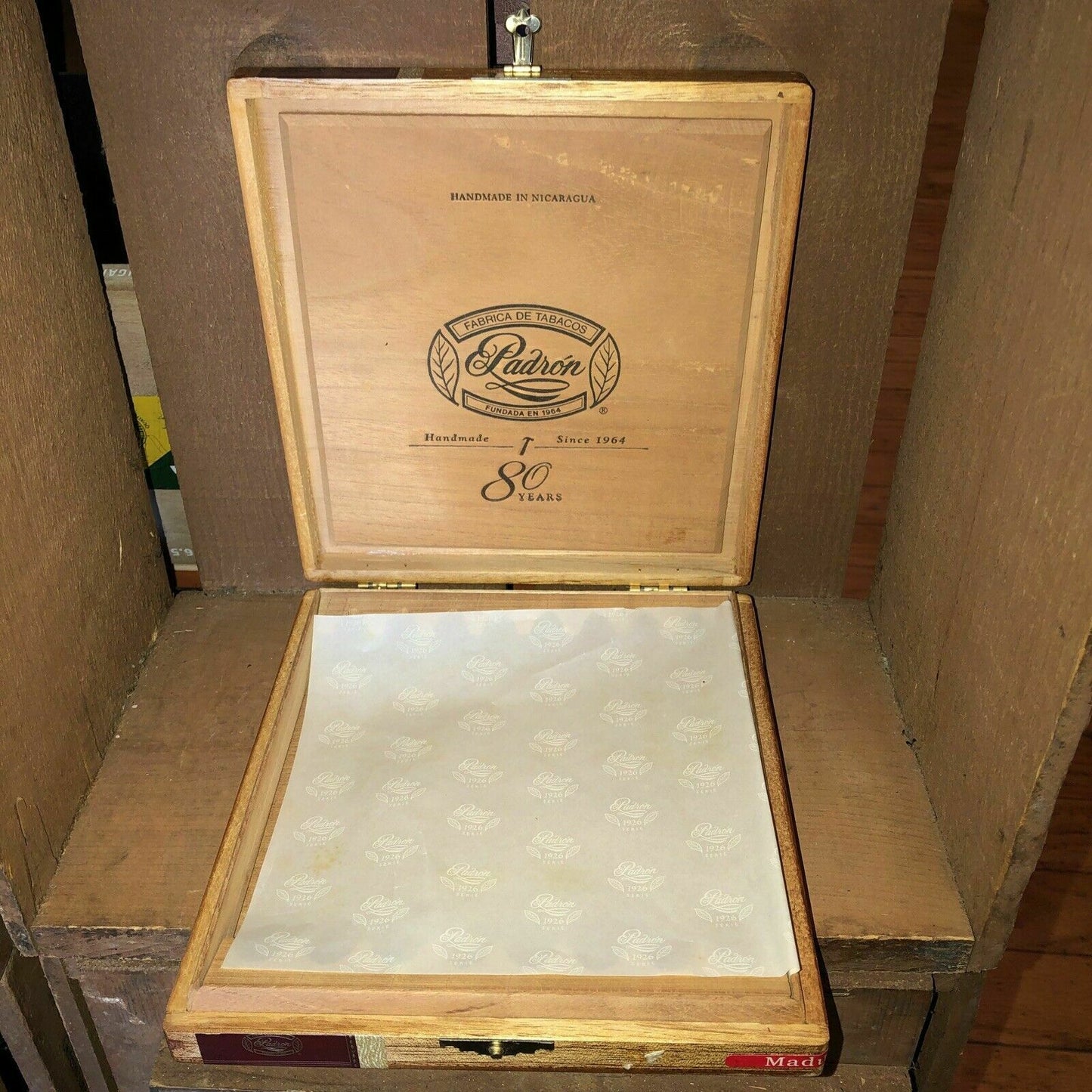 Padron 1964 Empty Wooden Cigar Box 8x8.5x1.25