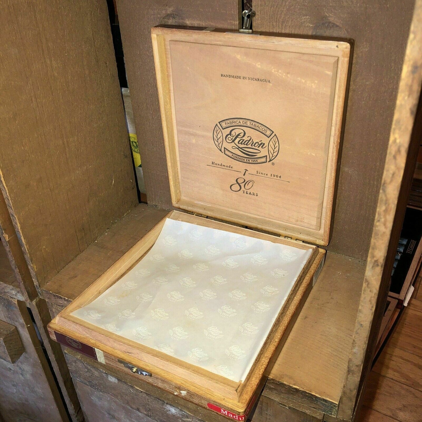 Padron 1964 Empty Wooden Cigar Box 8x8.5x1.25