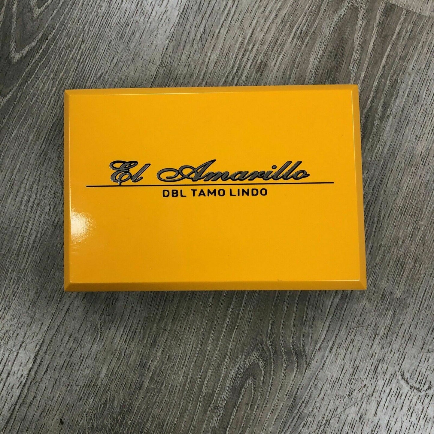 DBL Tamo Lindo El Amarillo Robusto Empty Wooden Cigar Box 9.25x6.5x2